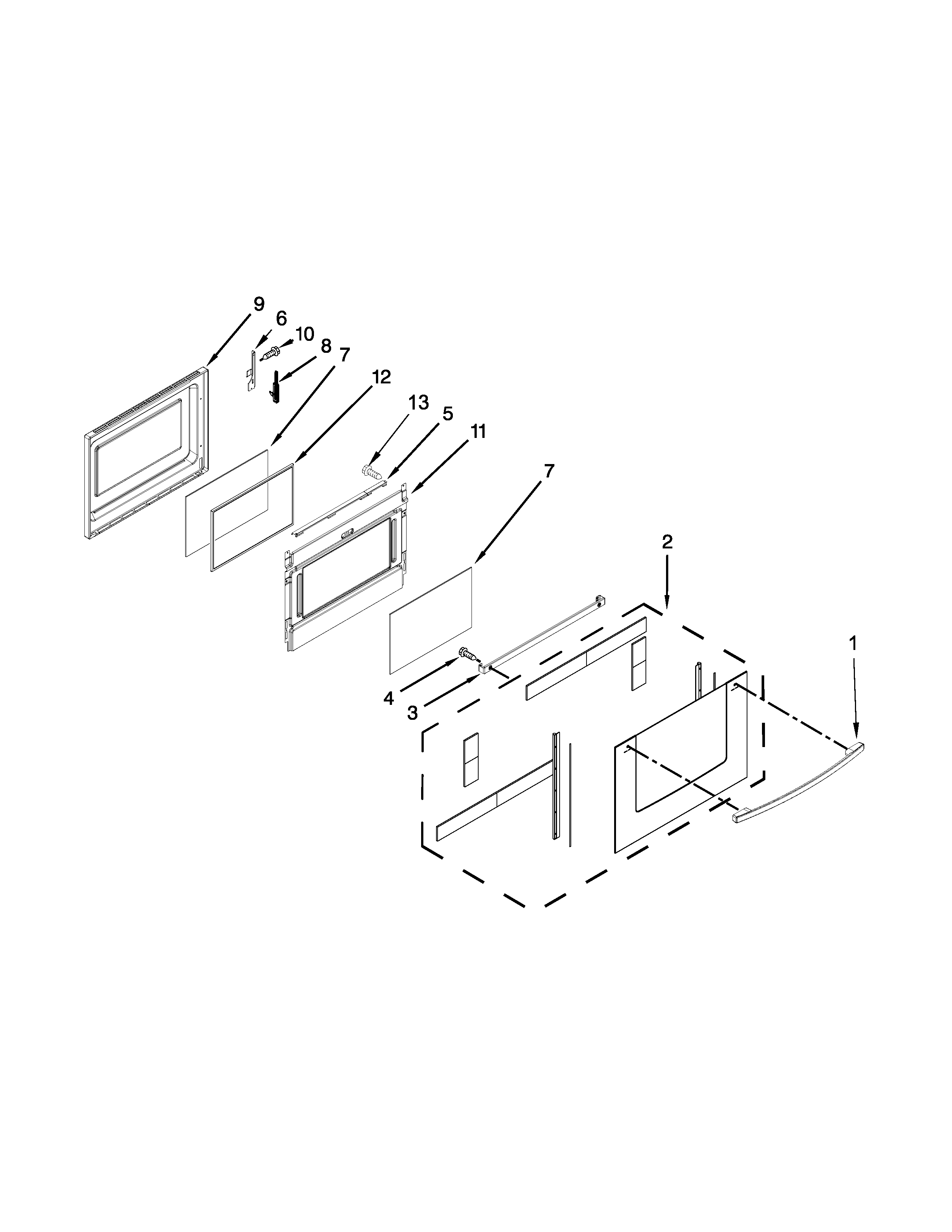 Ikea YIES900DS02 lower door parts diagram