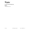 Whirlpool WUB50X24EM00 cover sheet diagram