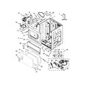 Whirlpool CSP2861TQ1 lower cabinet and front panel parts diagram