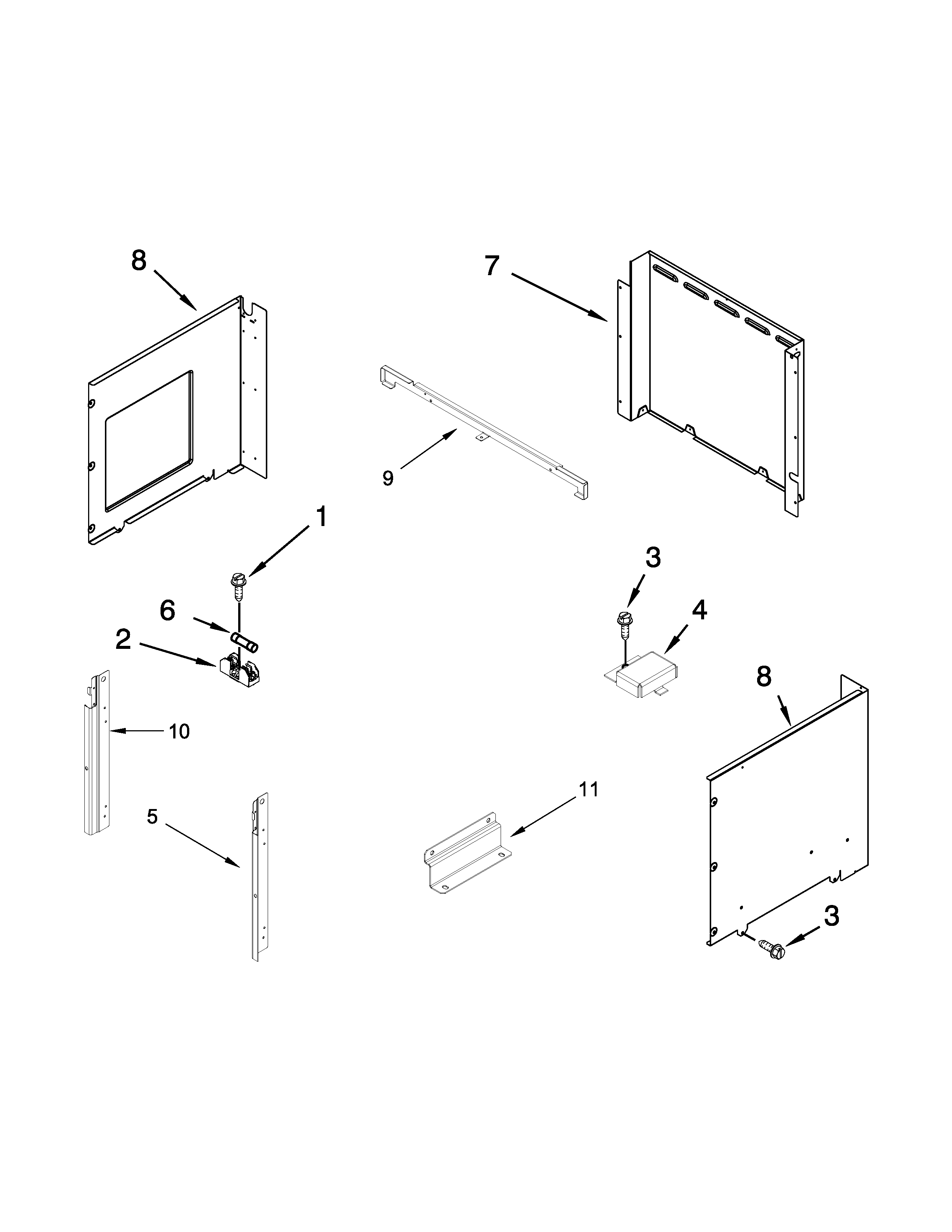 Whirlpool WOC97ES0ES02 top venting parts diagram