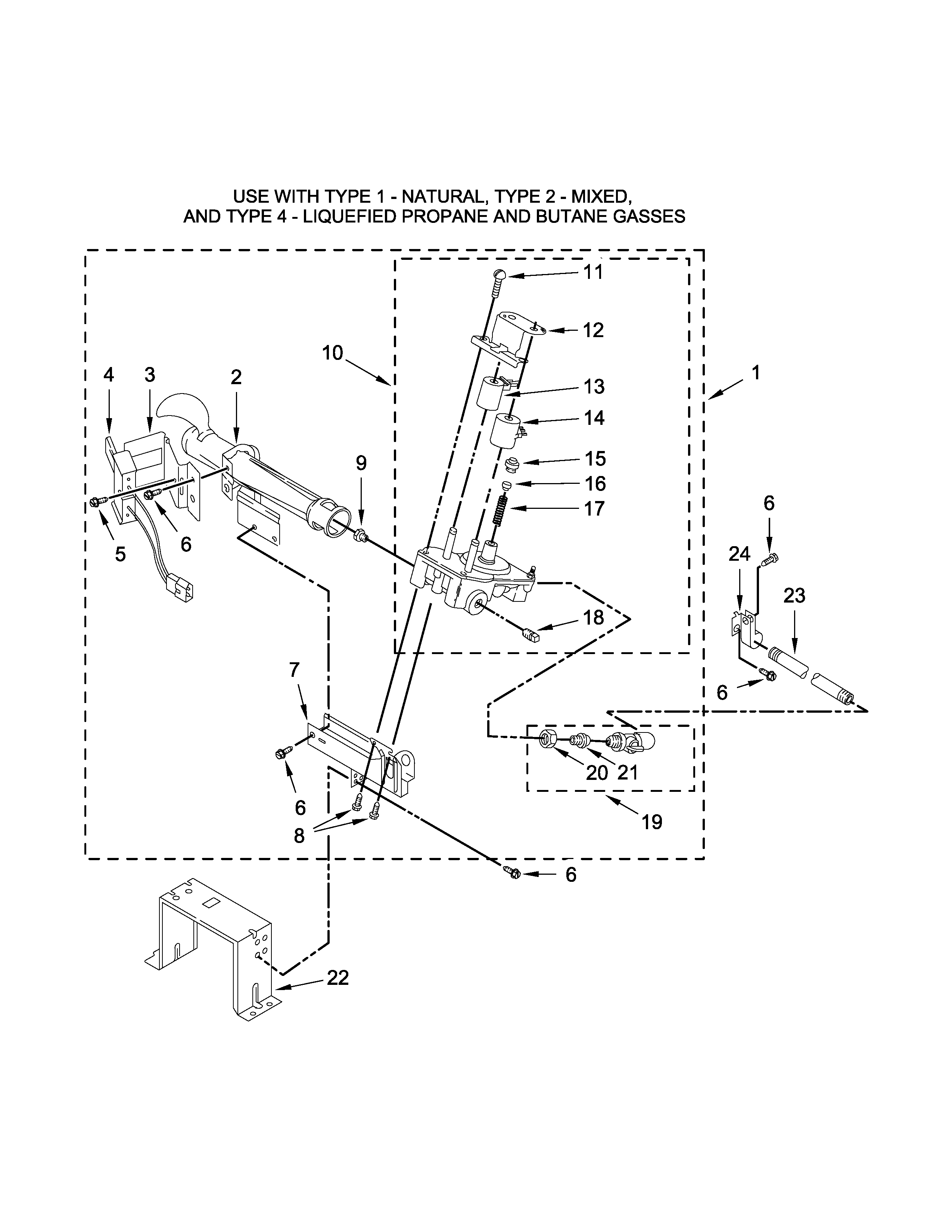 Maytag MLG26PDBWW1 burner assembly diagram