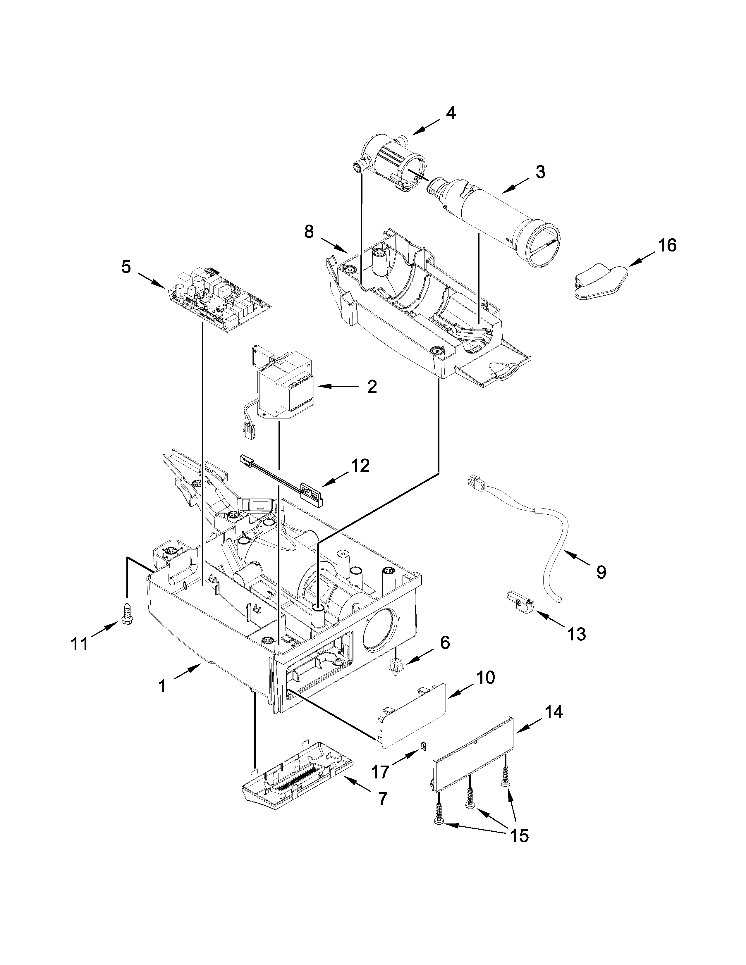 KitchenAid KUIC15POZP1 control panel parts diagram