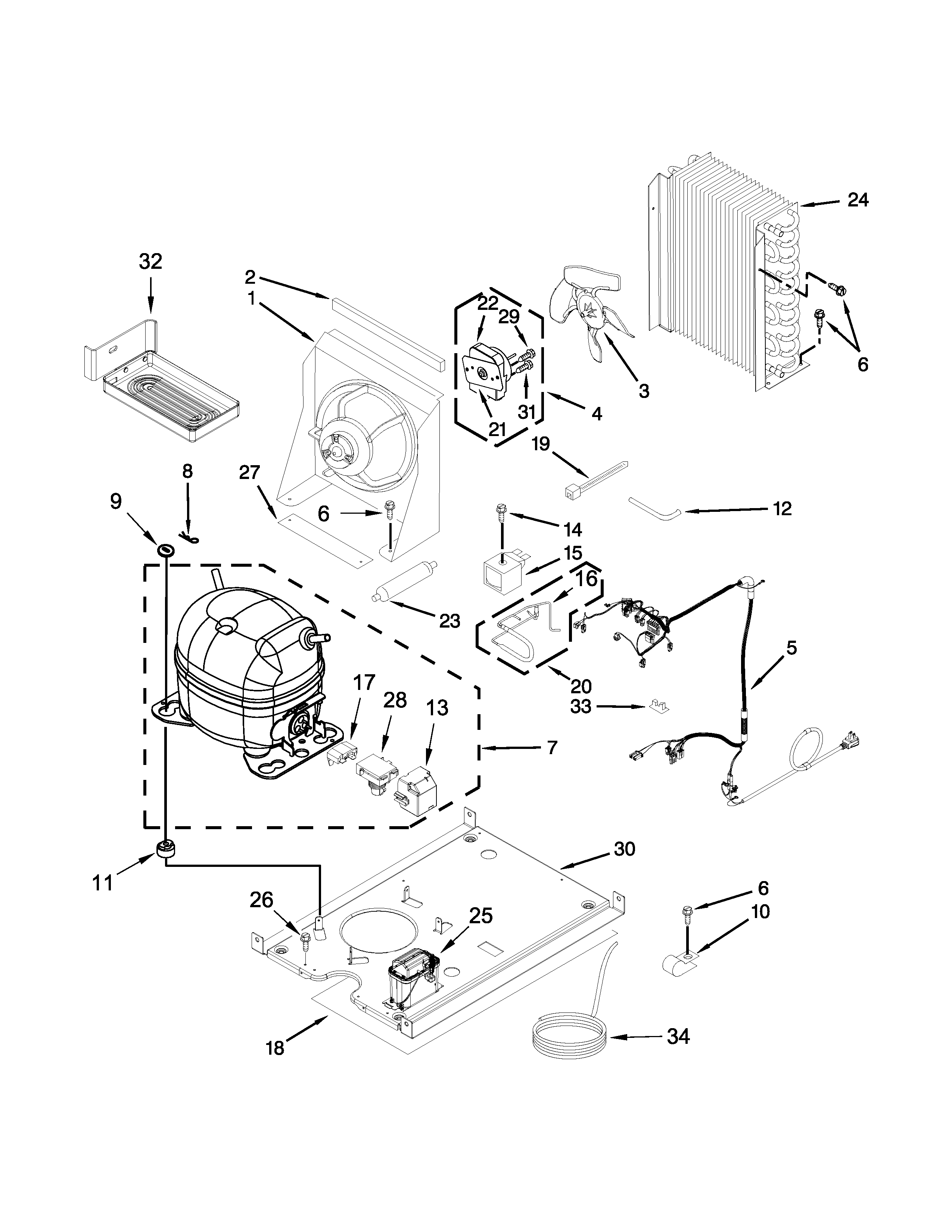 KitchenAid KUIC15POZP1 unit parts diagram