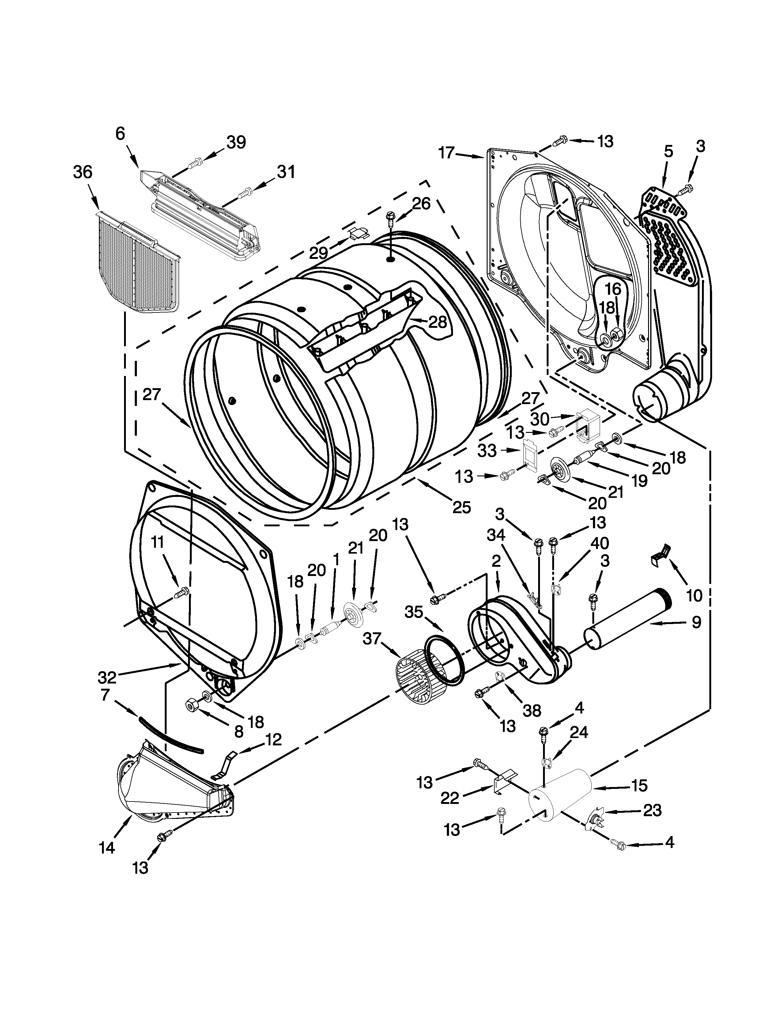 Maytag MLG26PRBWW1 upper and lower bulkhead parts diagram