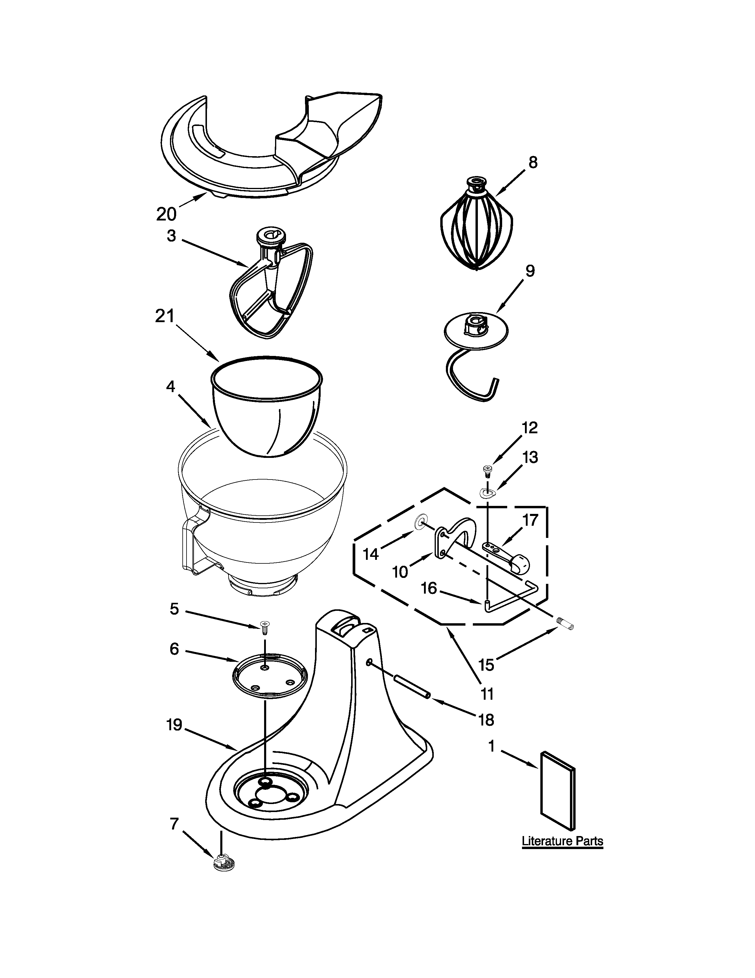KitchenAid KSM88PSCMC0 base and pedestal unit parts diagram