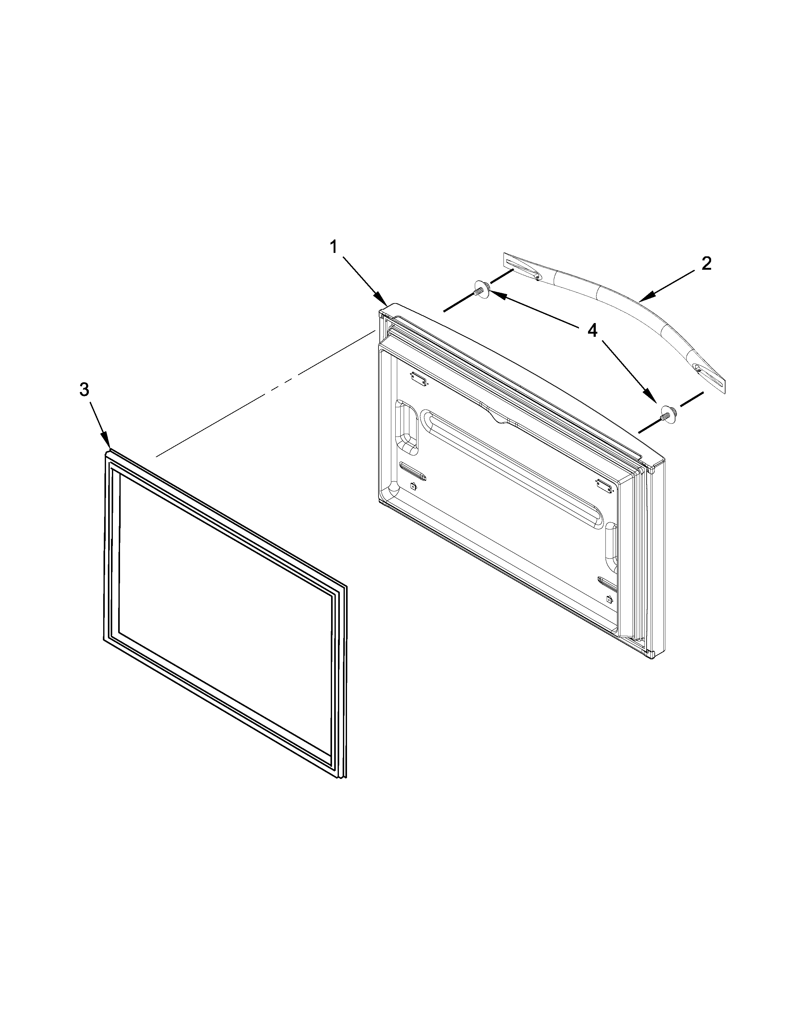 Whirlpool WRF532SMBW01 freezer door parts diagram