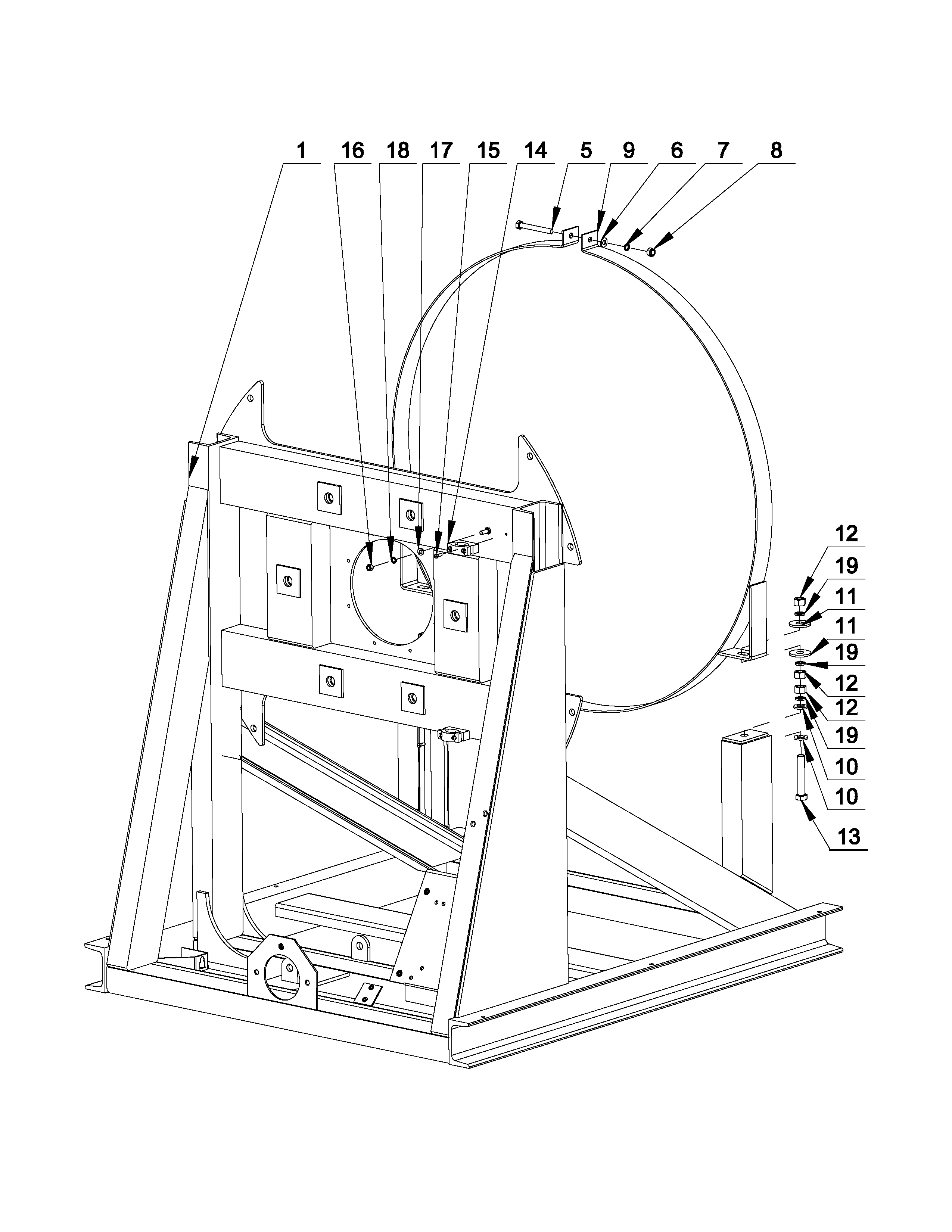 Maytag MFR60PDCTS base frame parts diagram