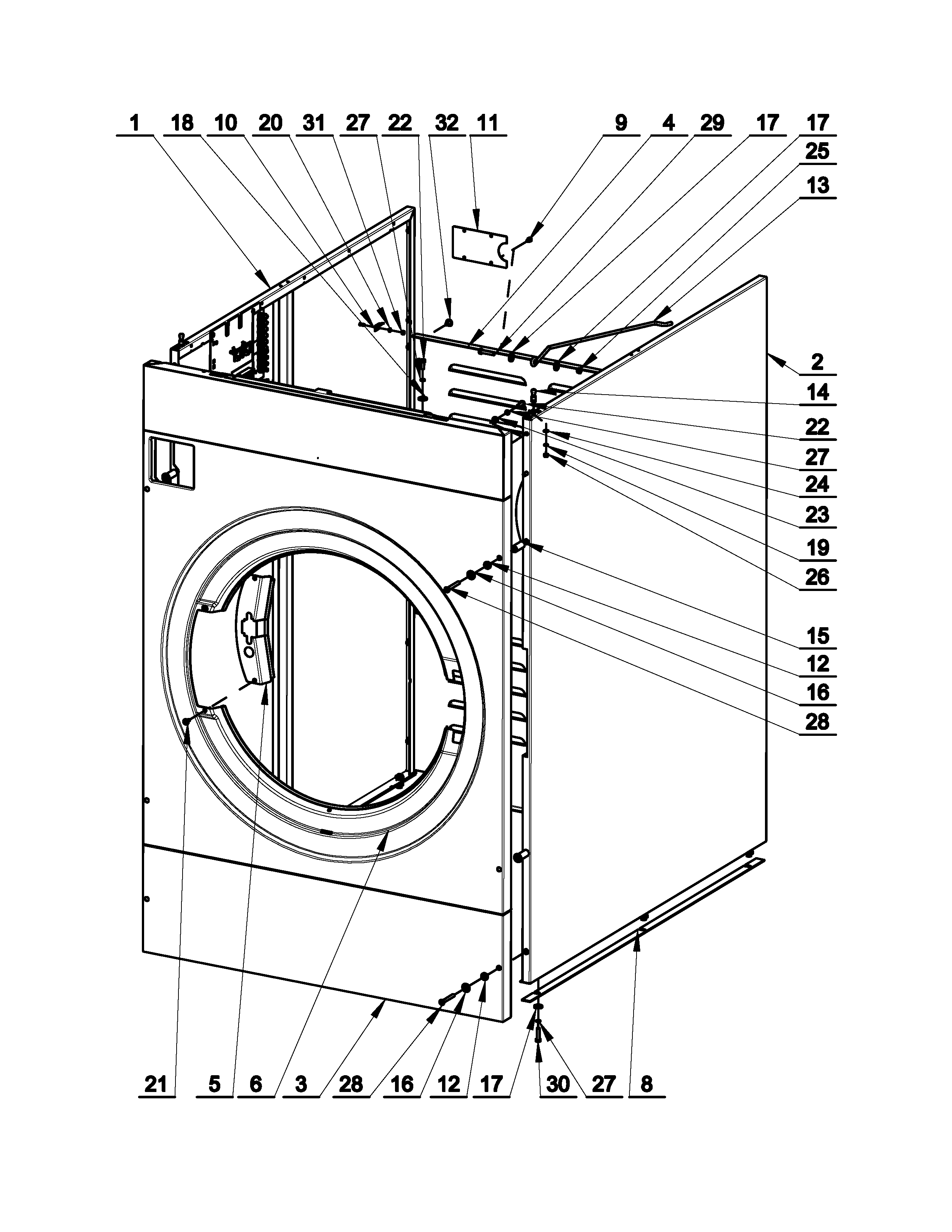 Maytag MFR60PDCTS cabinet parts diagram
