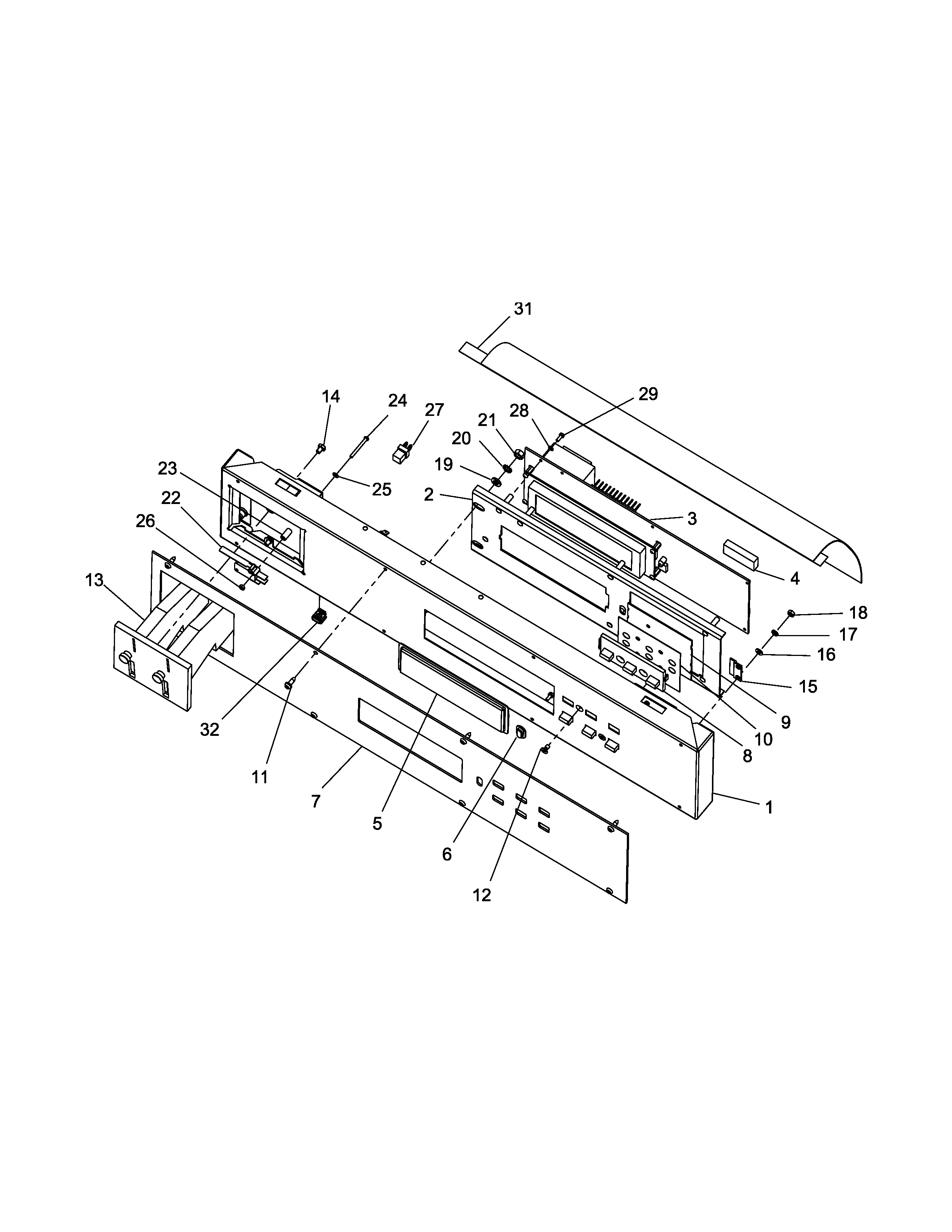 Maytag MFR60PDCTS control panel parts diagram