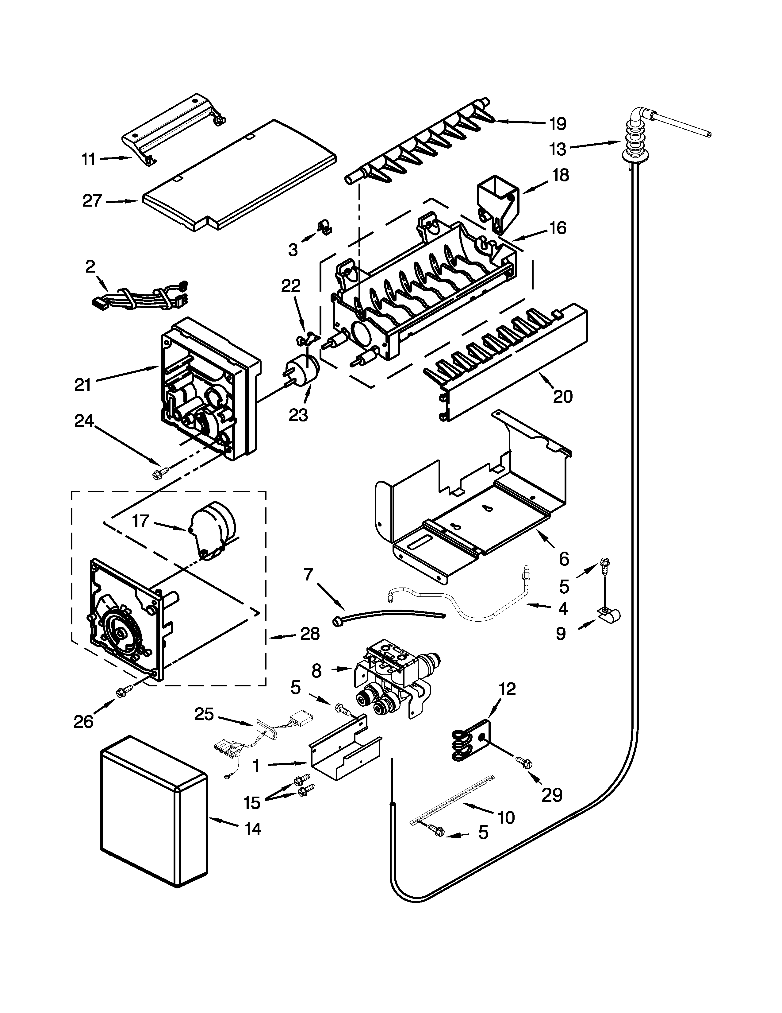 KitchenAid KSSC48QVS10 icemaker parts diagram