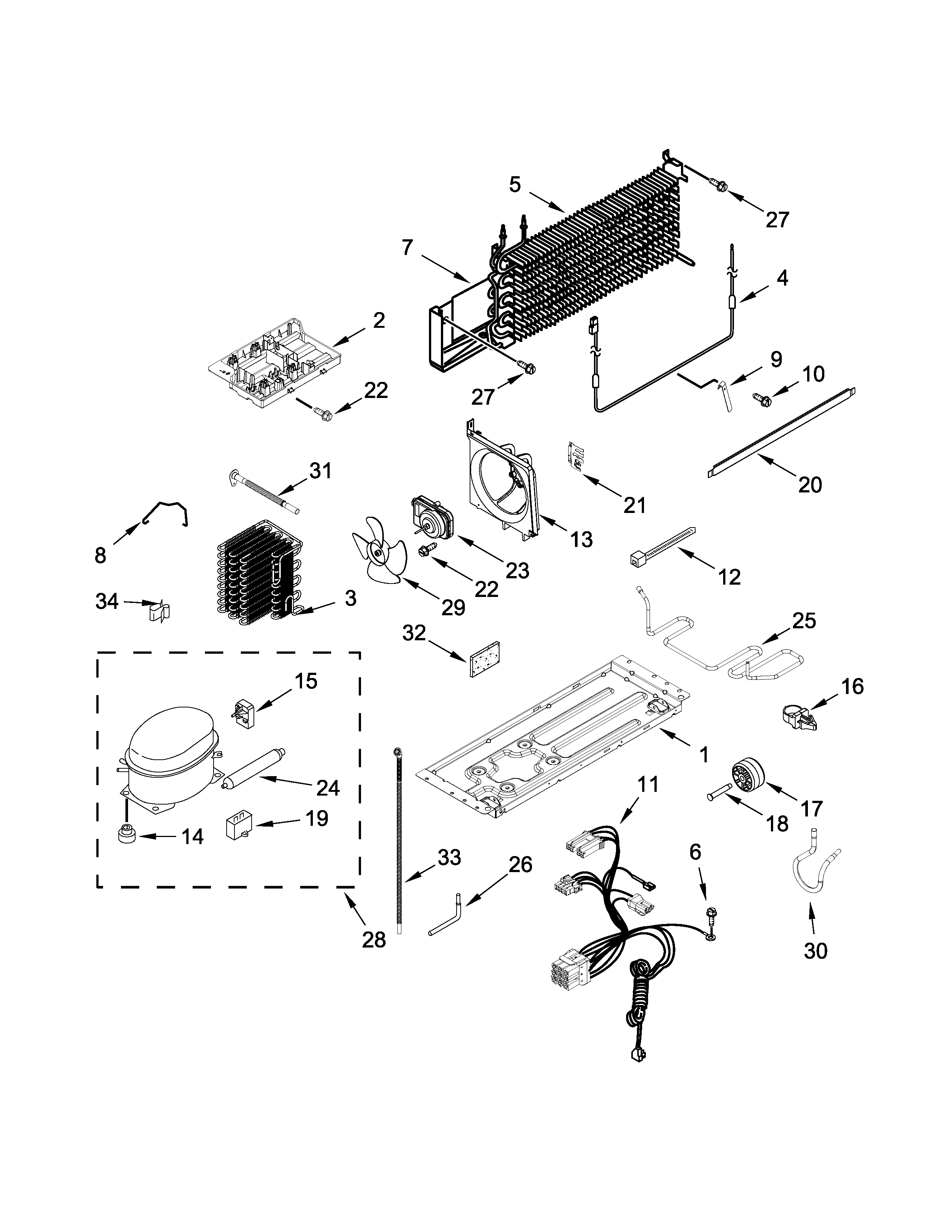 Whirlpool WRT519SZDB00 unit parts diagram