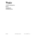 Whirlpool WRT108FZDB00 cover sheet diagram