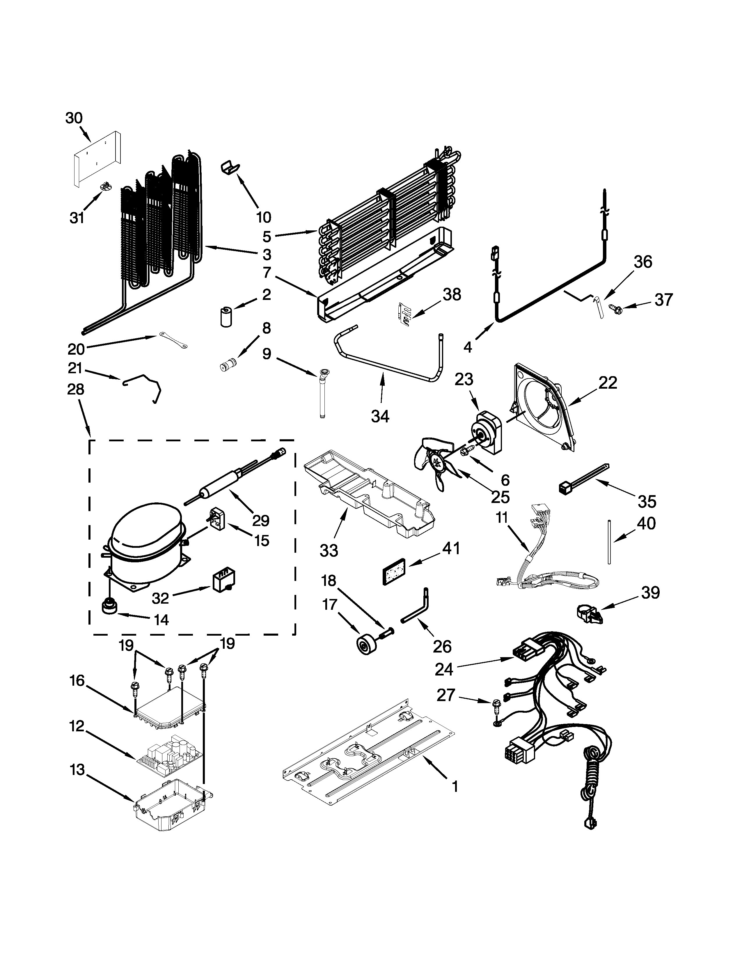 Whirlpool WRF560SEYM05 unit parts diagram