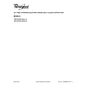 Whirlpool WFE745H0FS0 cover sheet diagram