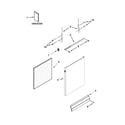 Amana ADB1300AFW0 door and panel parts diagram