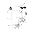 Amana ADB1300AFW0 pump, washarm and motor parts diagram
