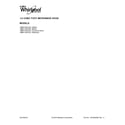 Whirlpool WMH1163XVQ1 cover sheet diagram