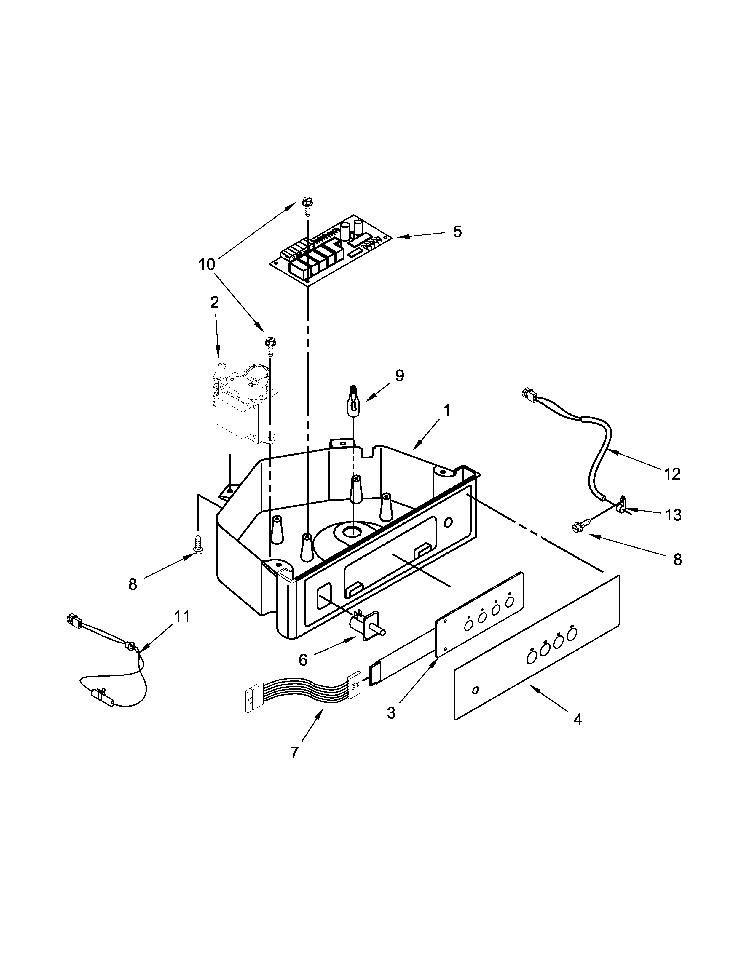 KitchenAid KUIC15PRXS3 control panel parts diagram