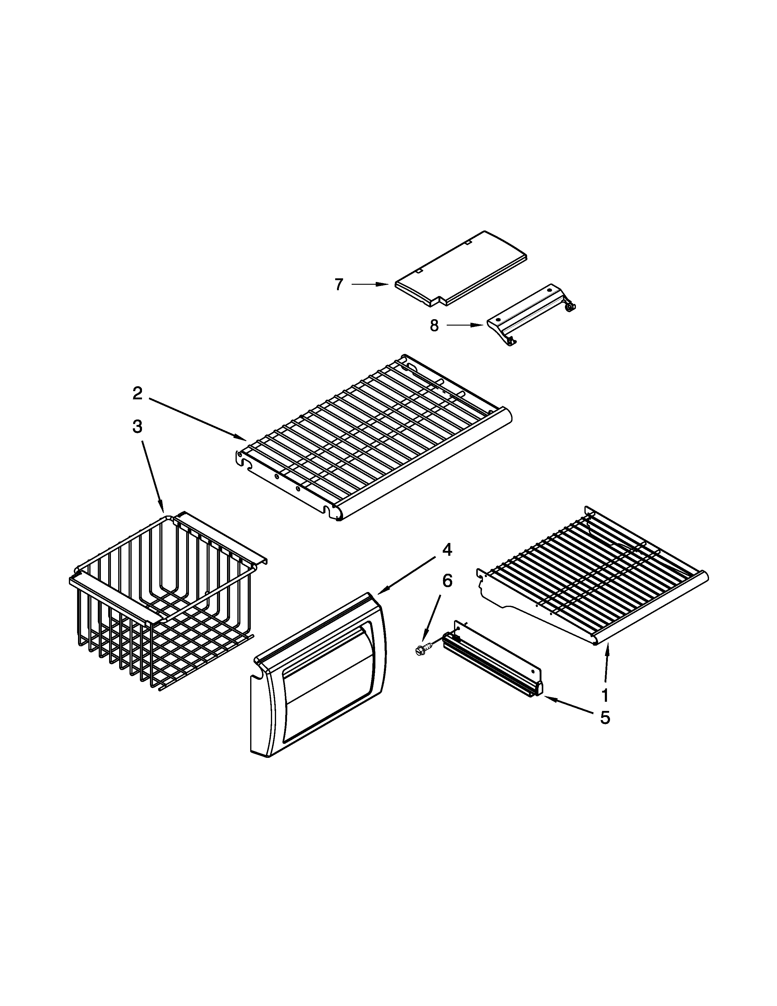 KitchenAid KBSD612ESS00 freezer shelf parts diagram