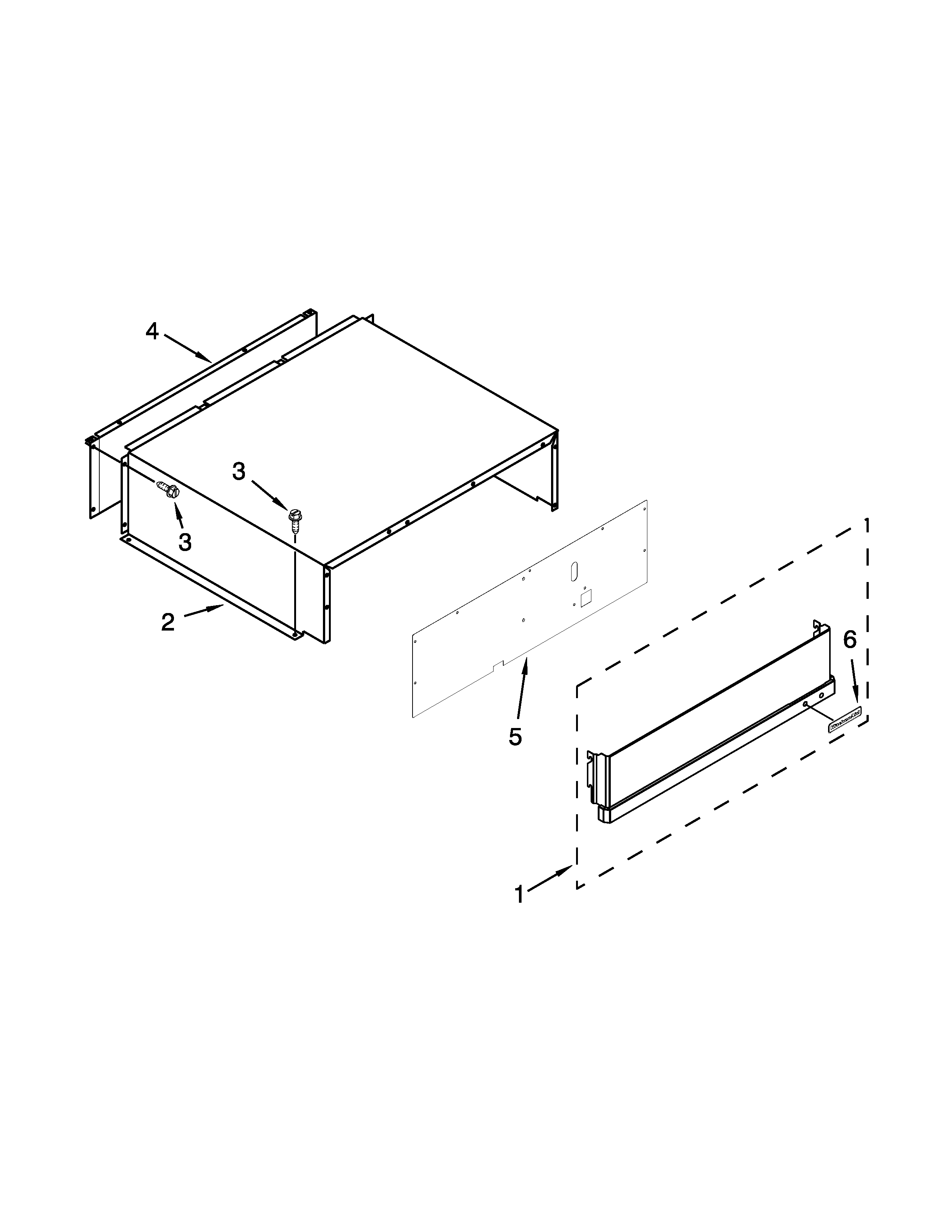 KitchenAid KBSD612ESS00 top grille and unit cover parts diagram