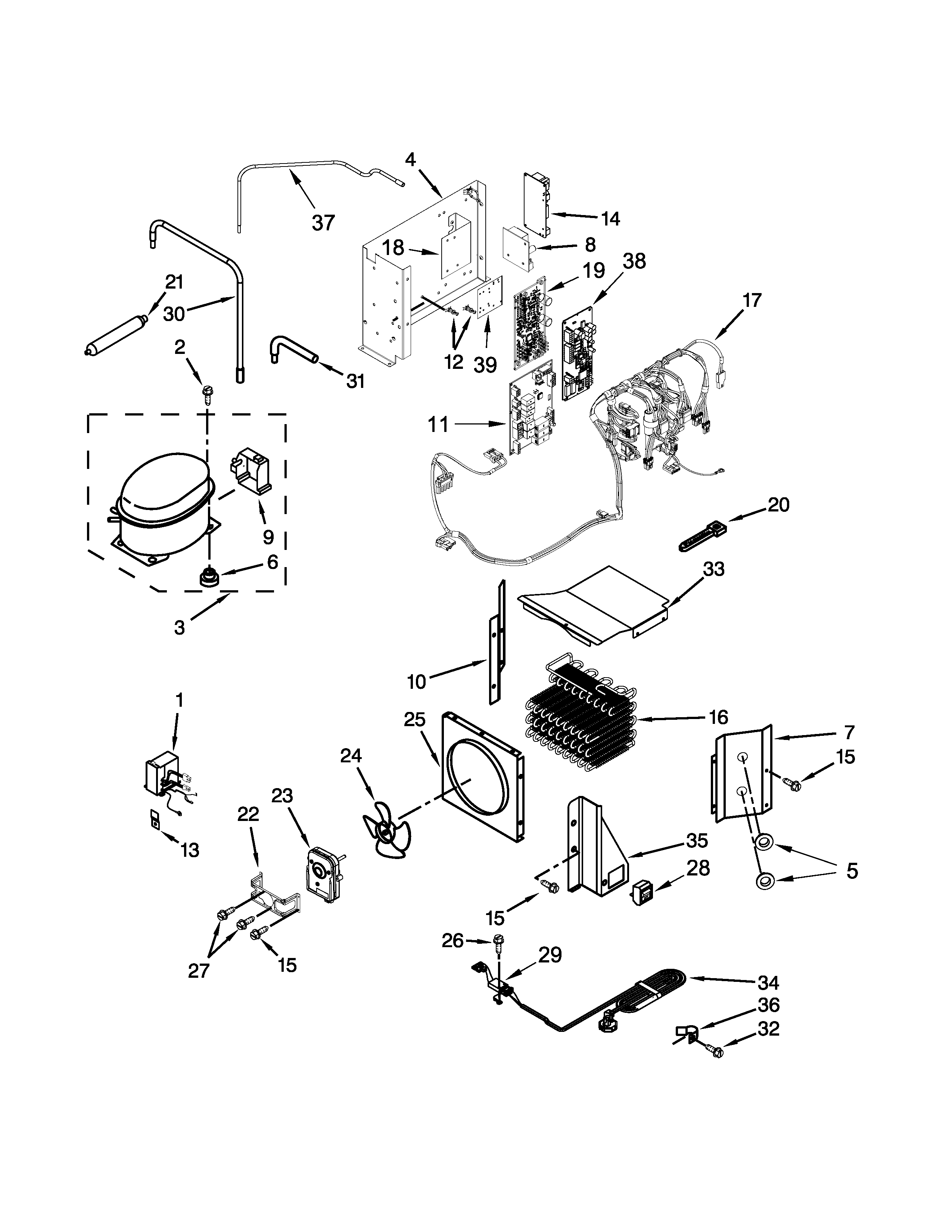 KitchenAid KBSD612ESS00 upper unit parts diagram