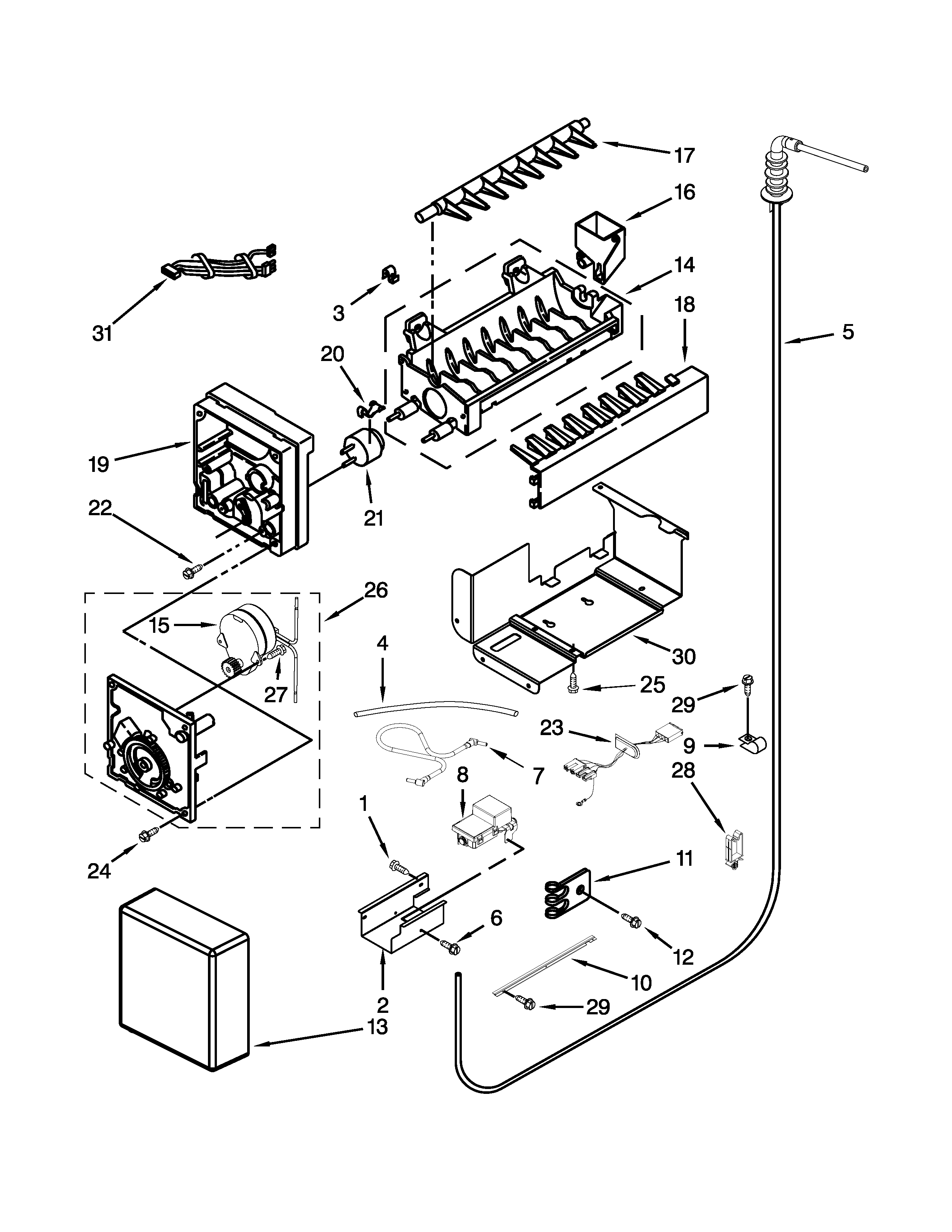 KitchenAid KBSD612ESS00 icemaker parts diagram
