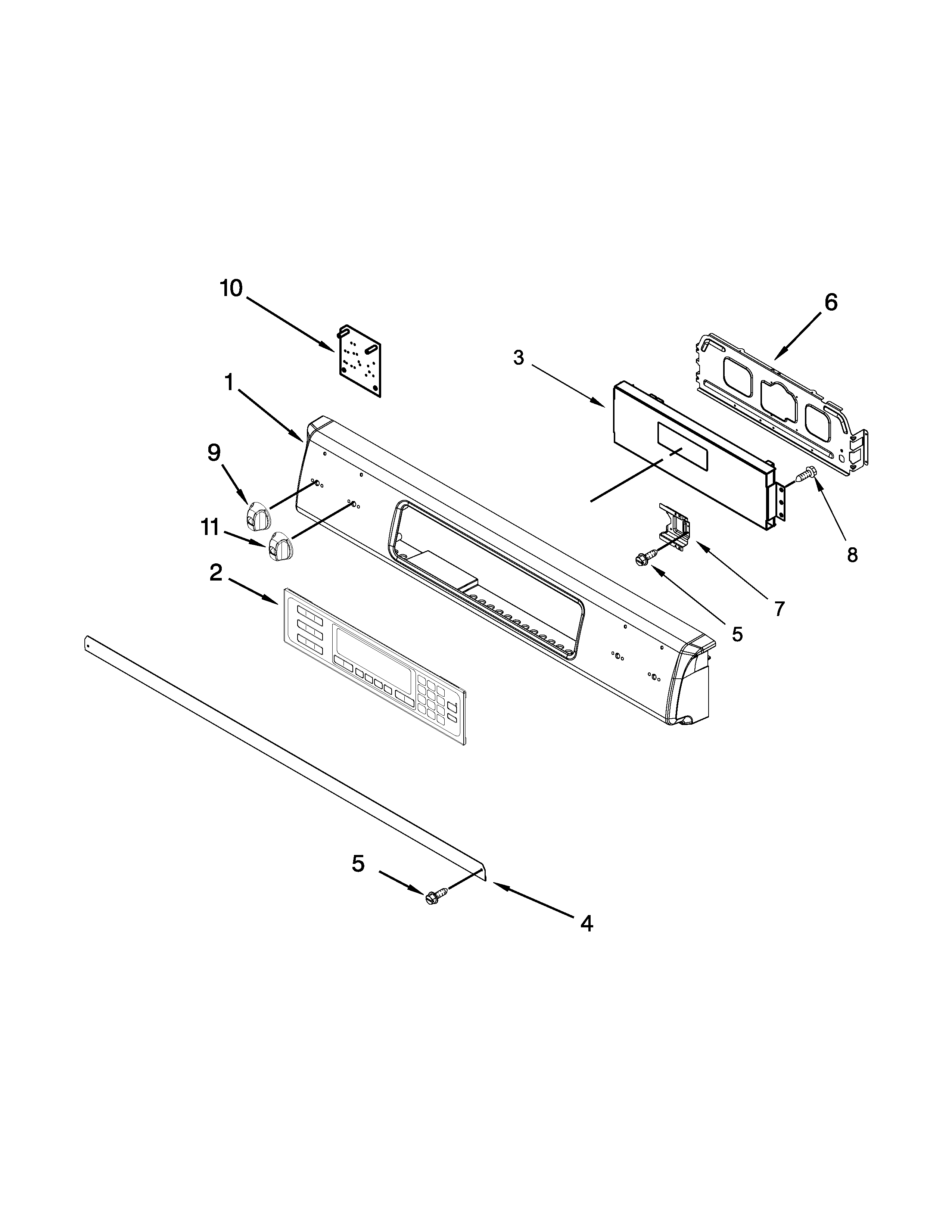 KitchenAid KGSS907SBL02 control panel parts diagram