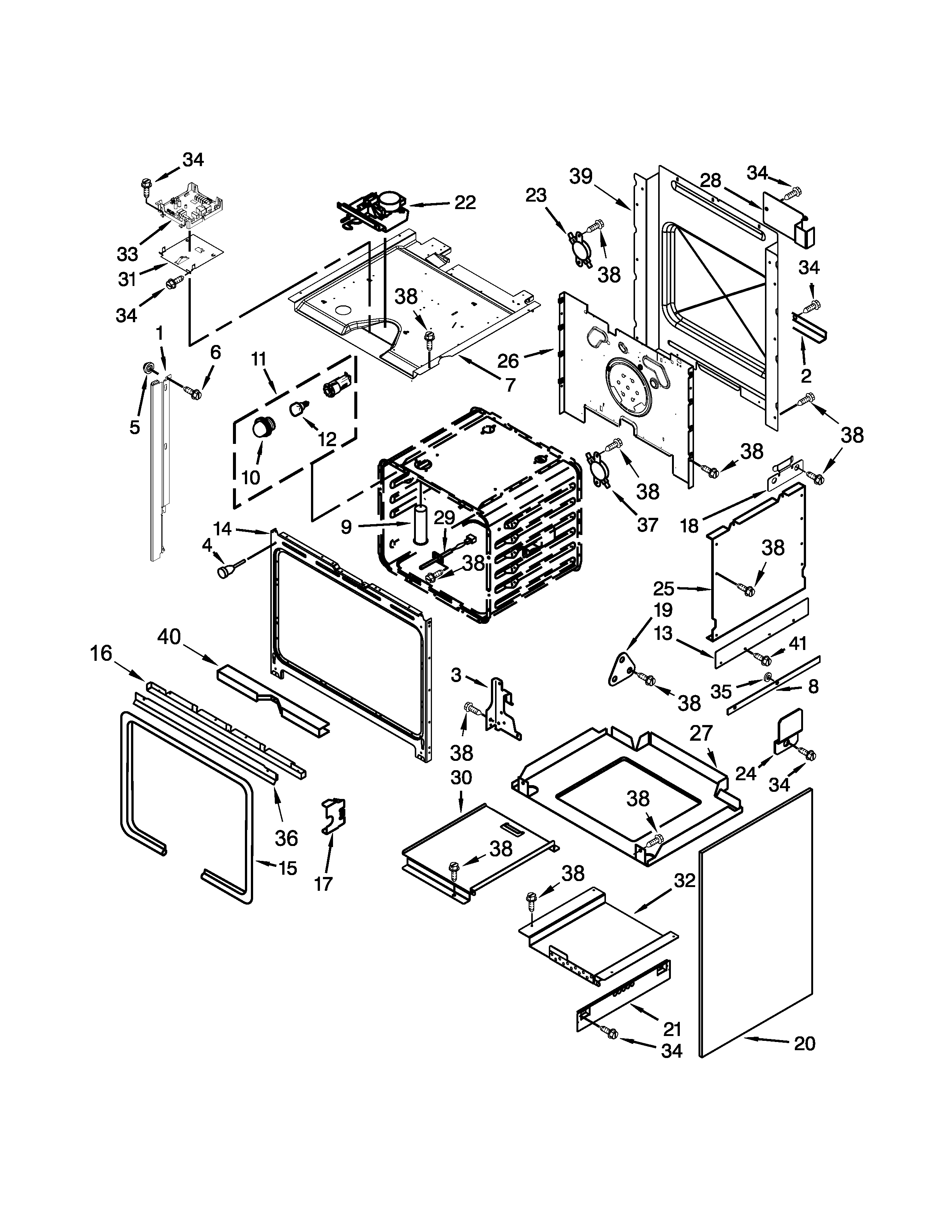 KitchenAid KGSS907SBL02 oven parts diagram