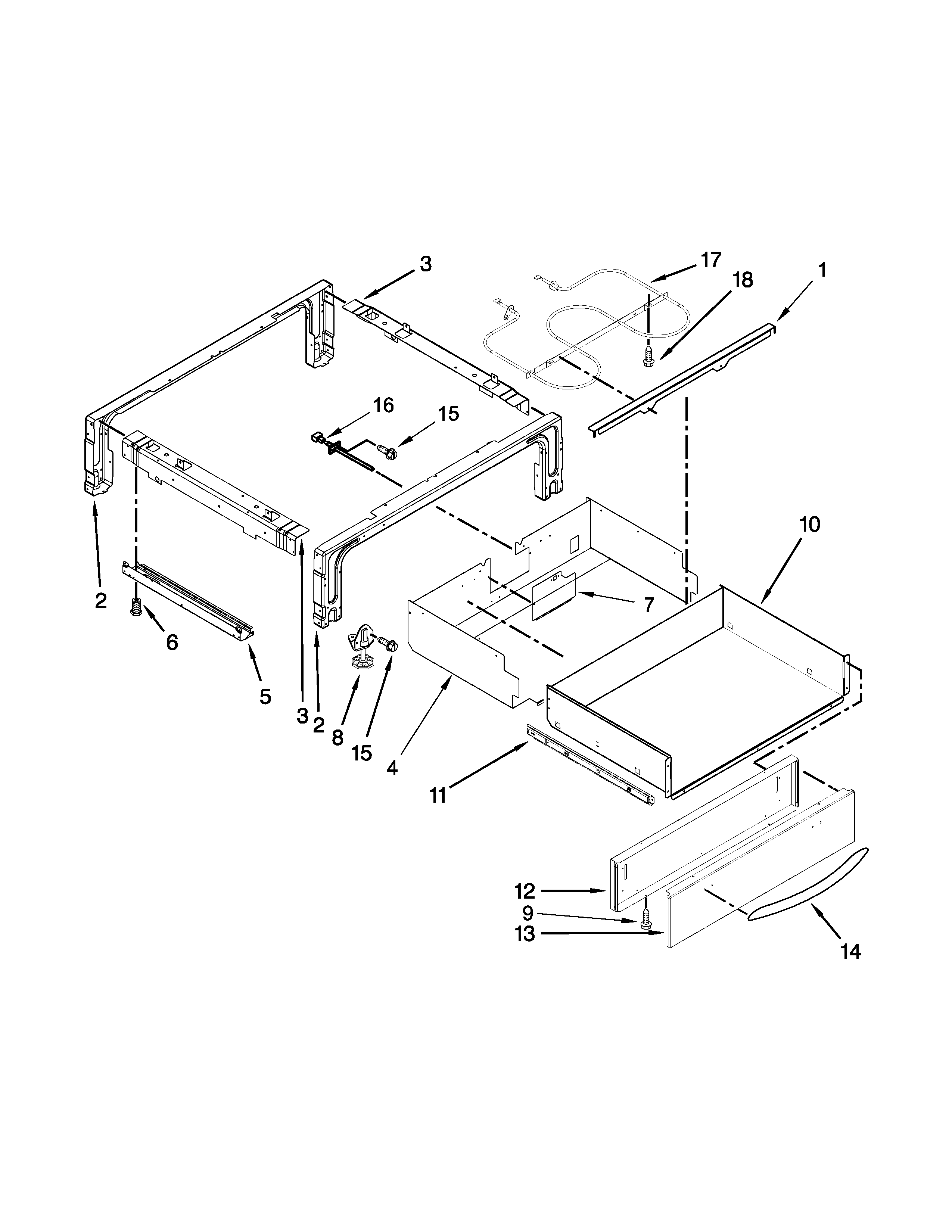 KitchenAid KGSS907SBL02 drawer parts diagram