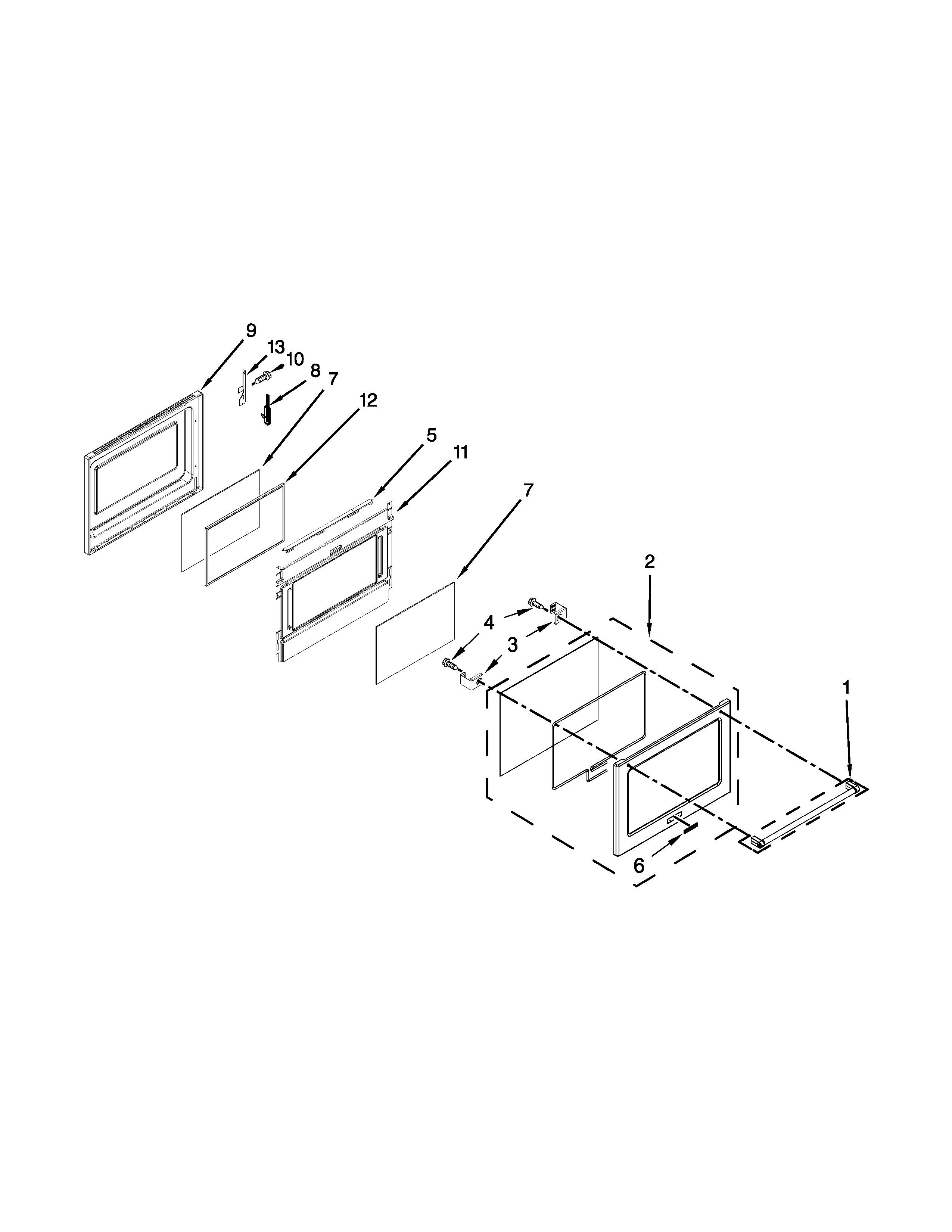 KitchenAid YKFID500ESS0 lower door parts diagram
