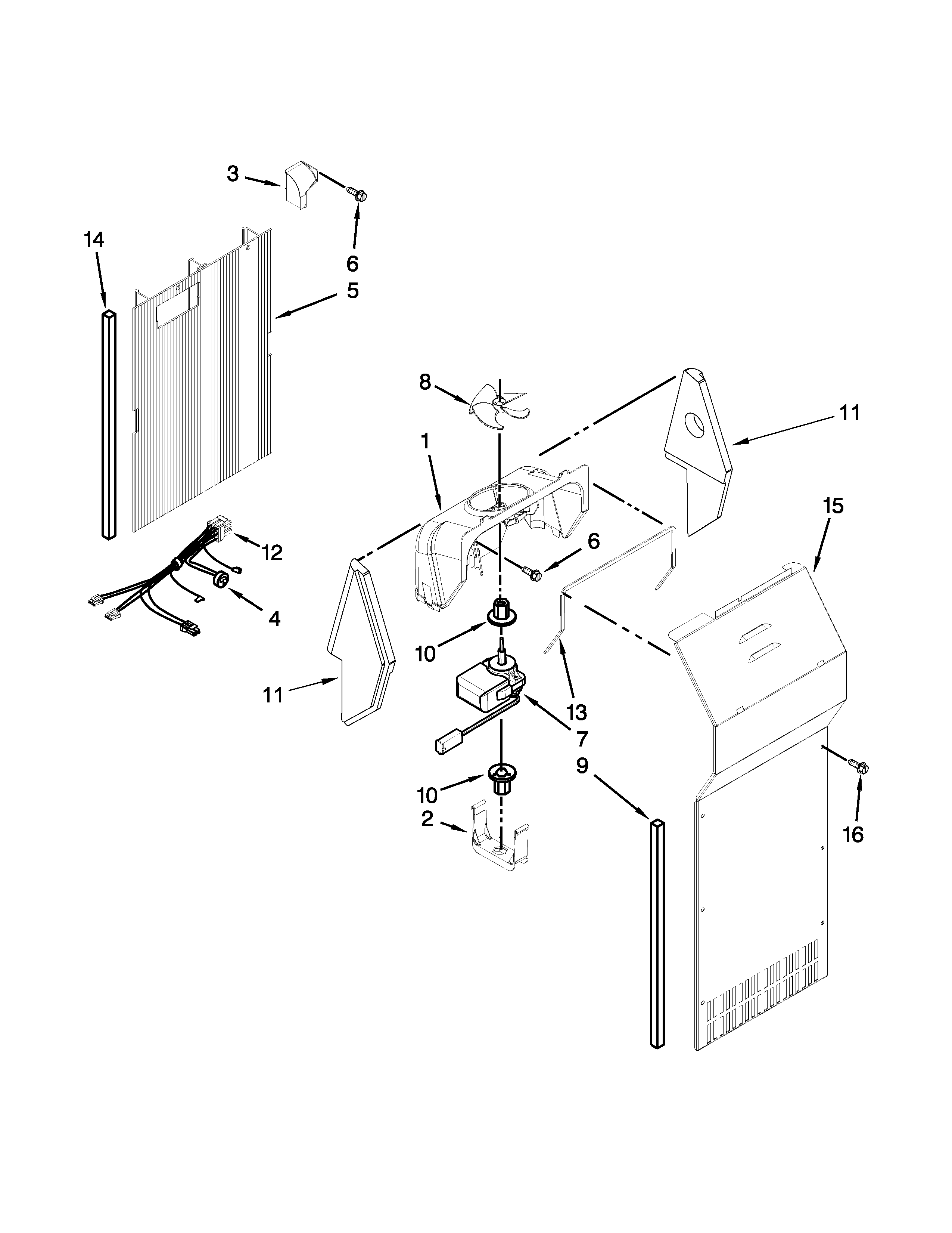 Maytag 8MSF25N4BW02 air flow parts diagram