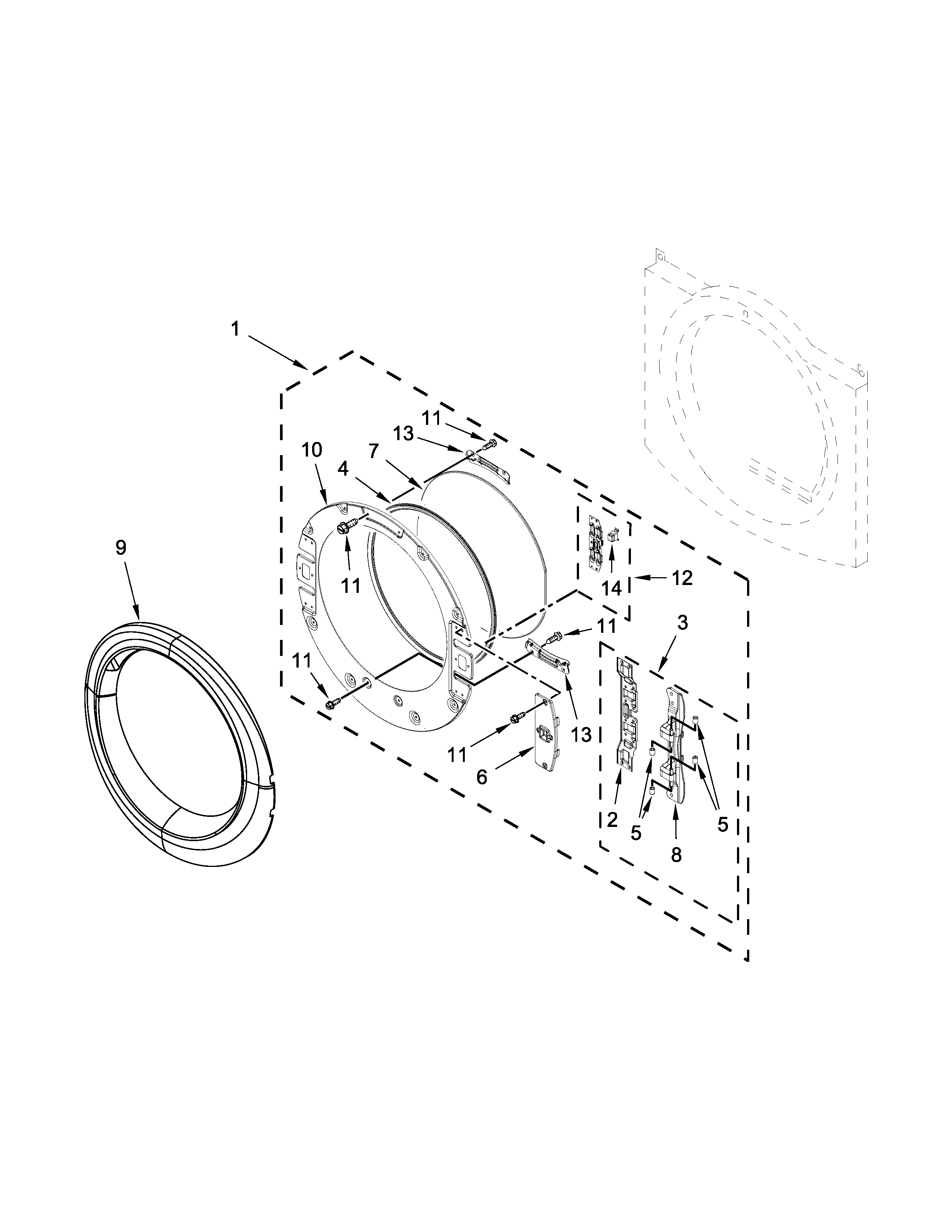 Whirlpool 7MWED90HEFW0 door parts diagram
