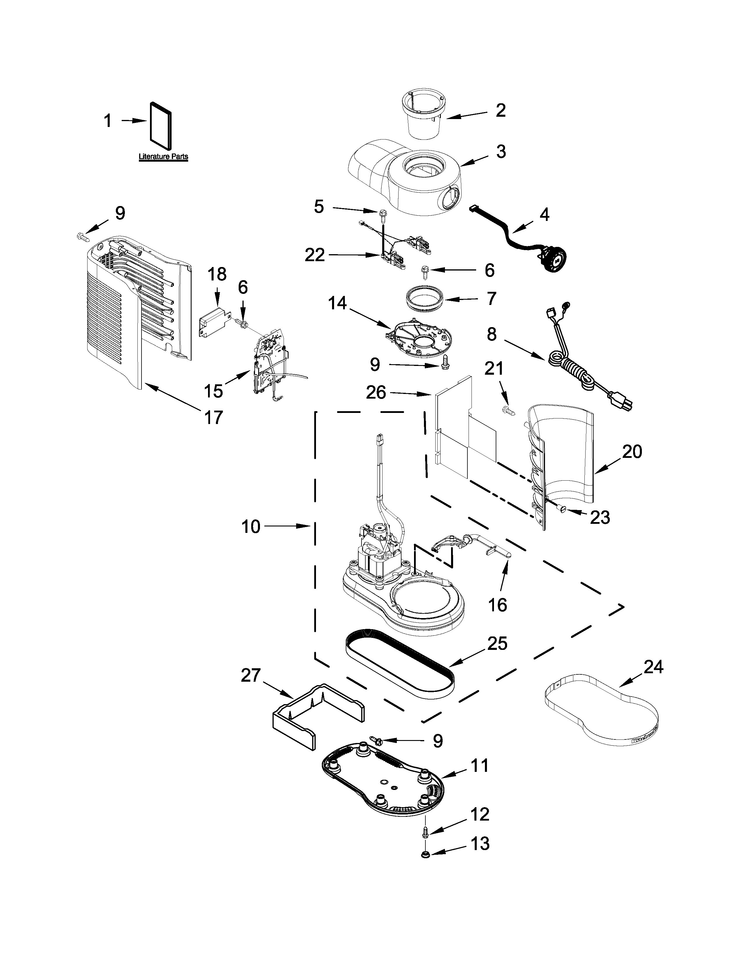 KitchenAid KSB5010QOB0 unit parts diagram