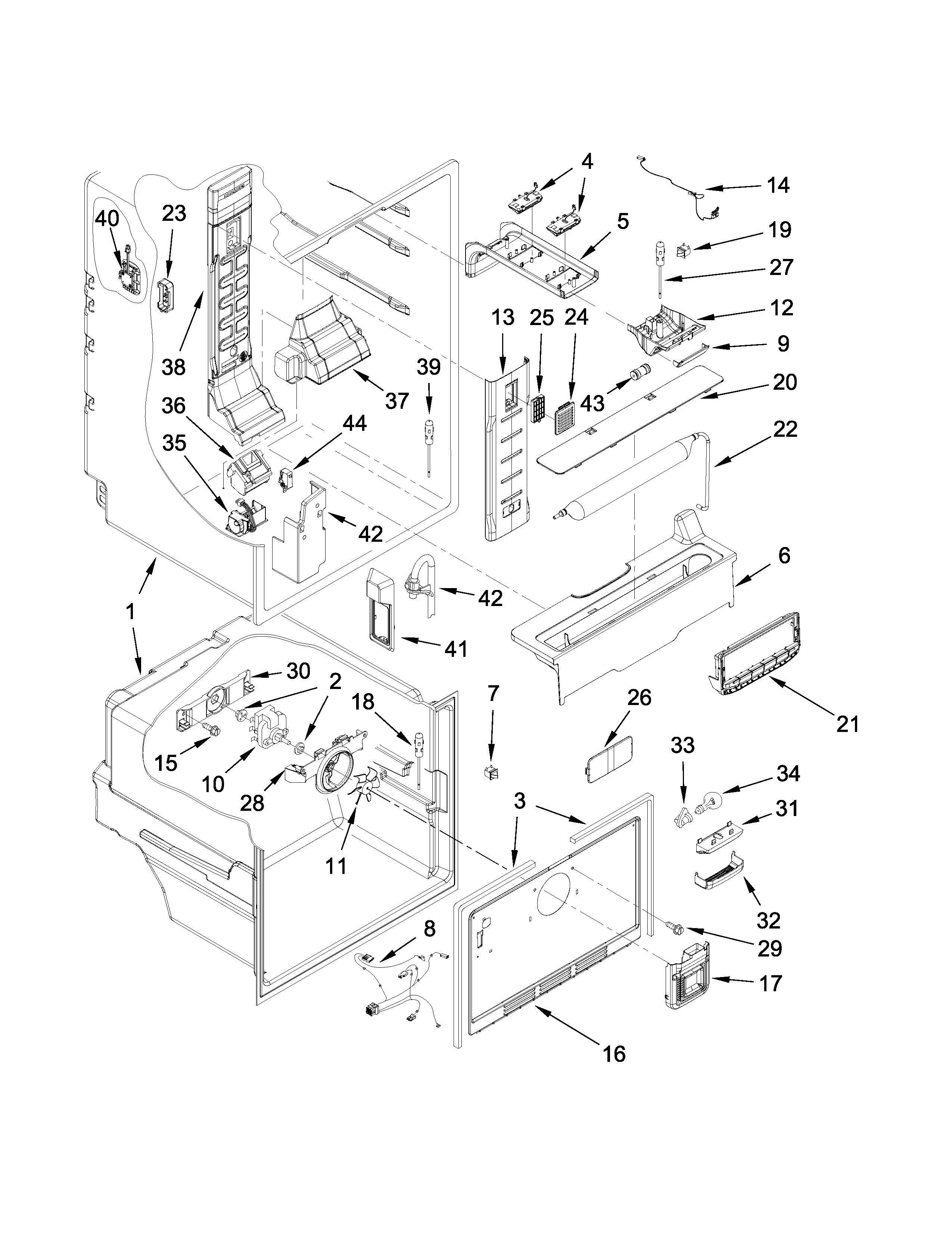 Ikea IX5BBEXDS00 liner parts diagram