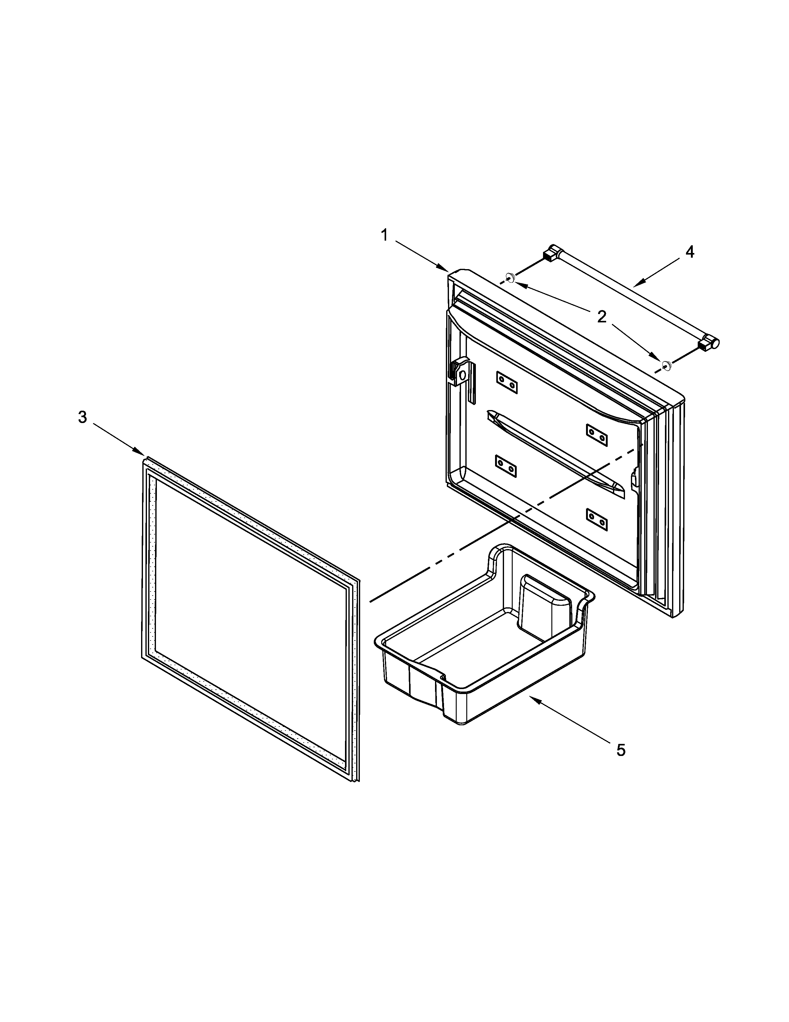 Ikea IX5BBEXDS00 freezer door parts diagram