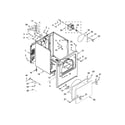 Whirlpool YWED4616FW0 cabinet parts diagram