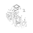 Whirlpool WFW8740DC1 top and cabinet parts diagram