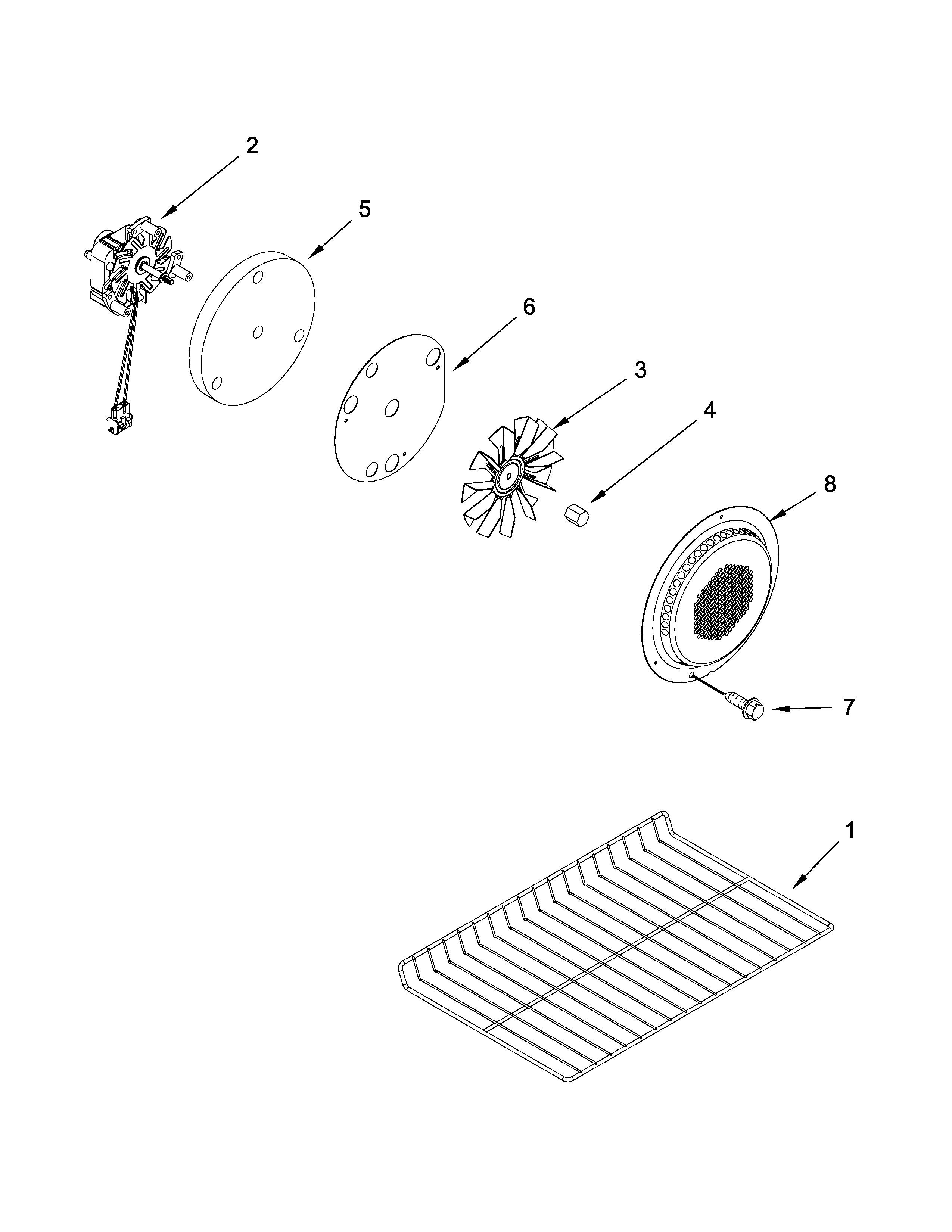 Whirlpool WGG755S0BH06 internal oven parts diagram
