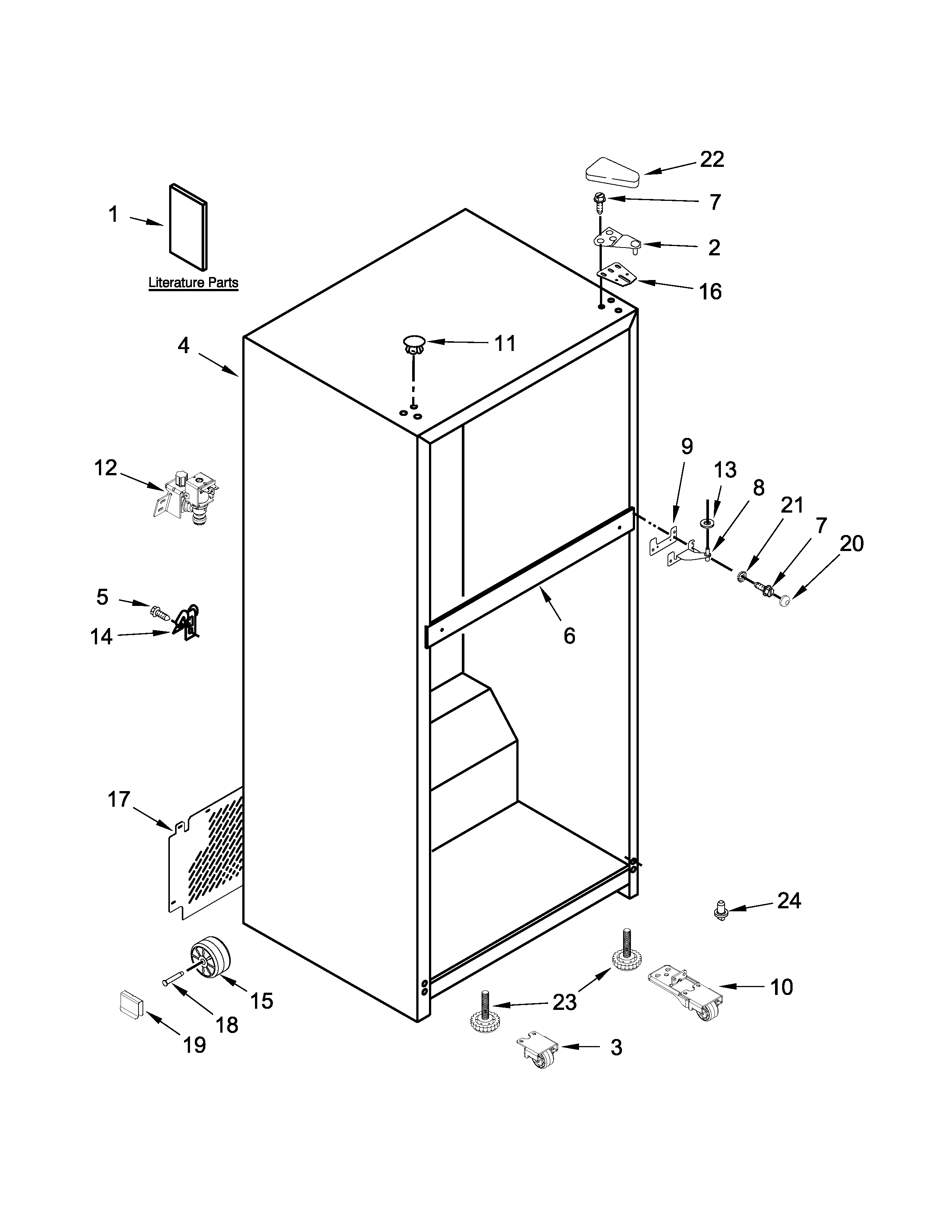 Maytag MRT318FZDM00 cabinet parts diagram