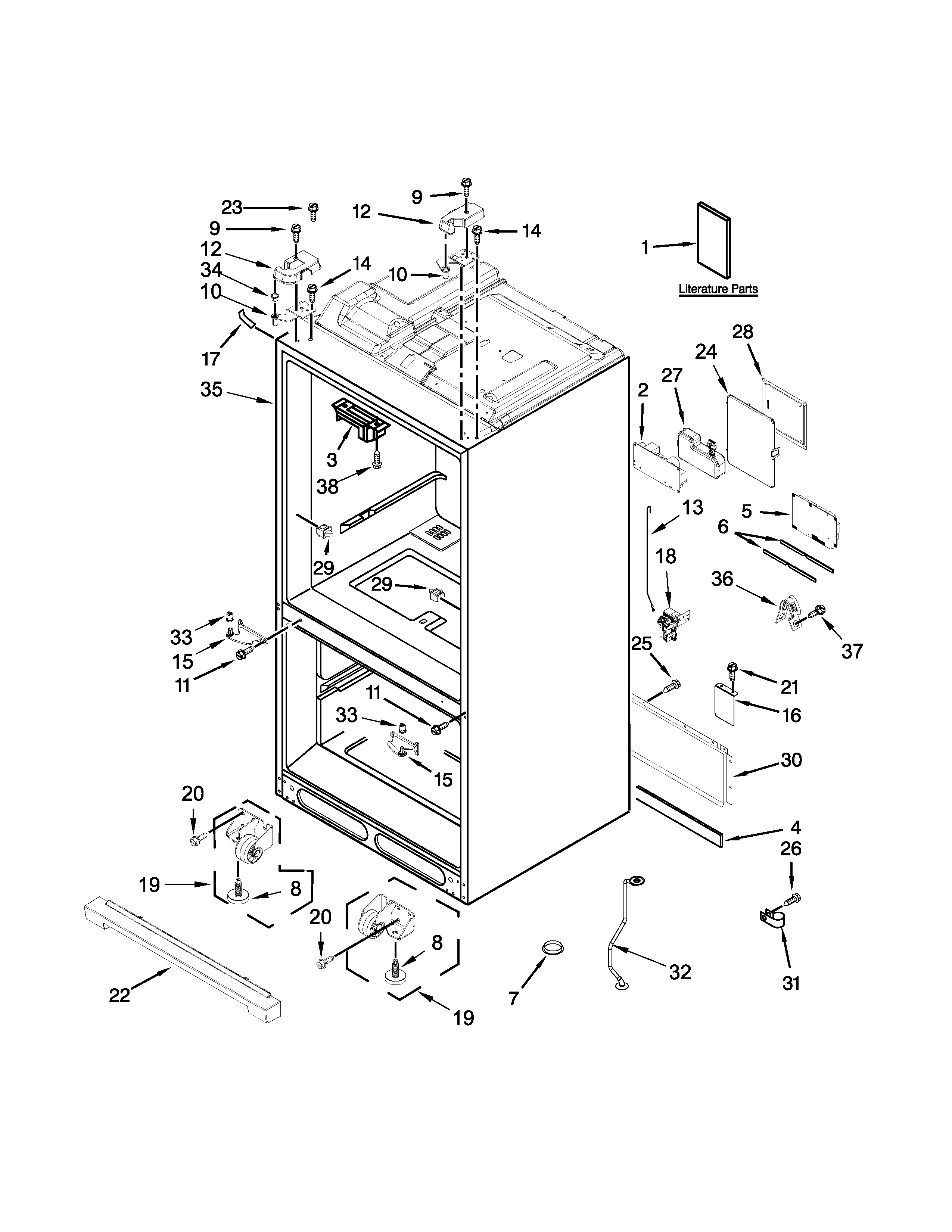Maytag MFX2876DRH01 cabinet parts diagram