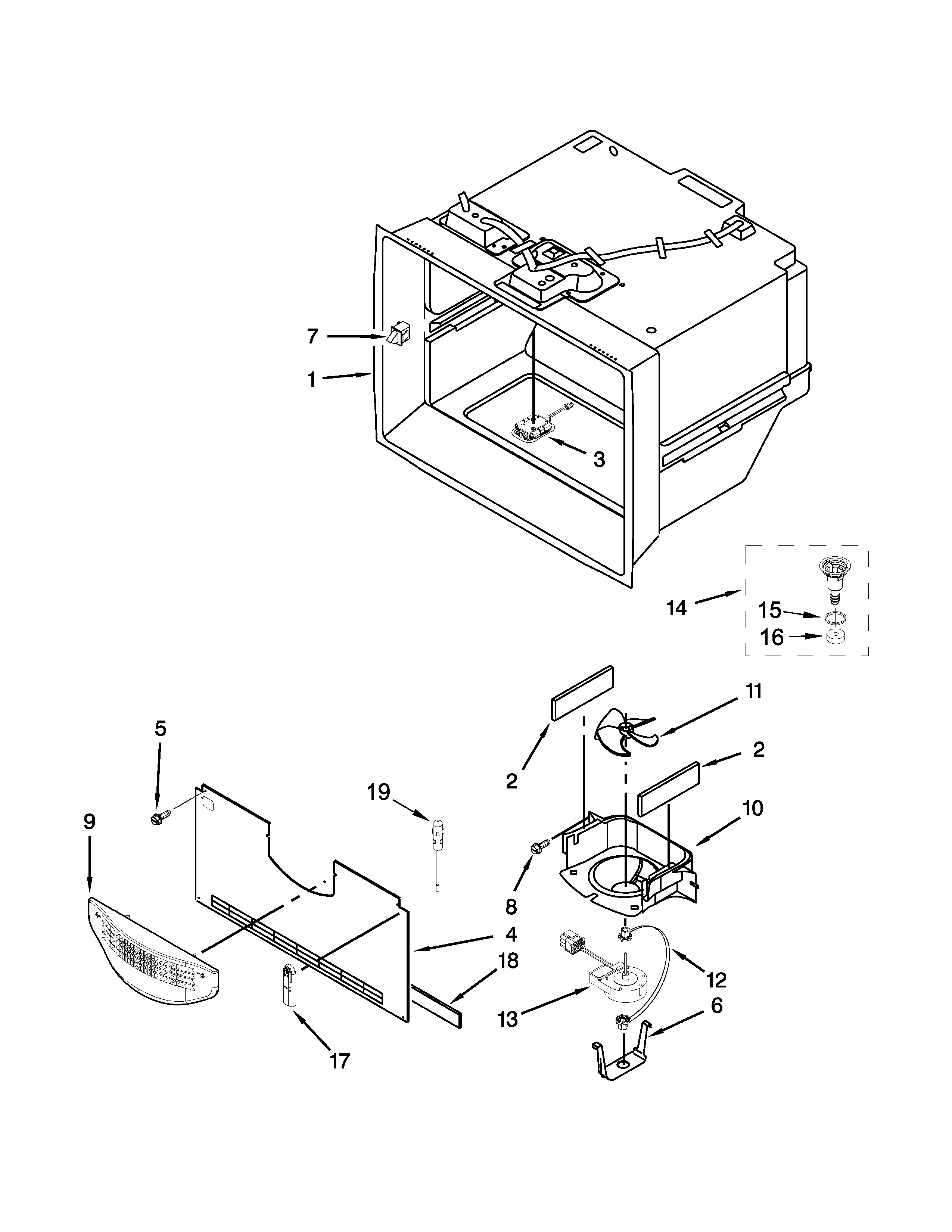Maytag MFX2876DRH01 freezer liner parts diagram