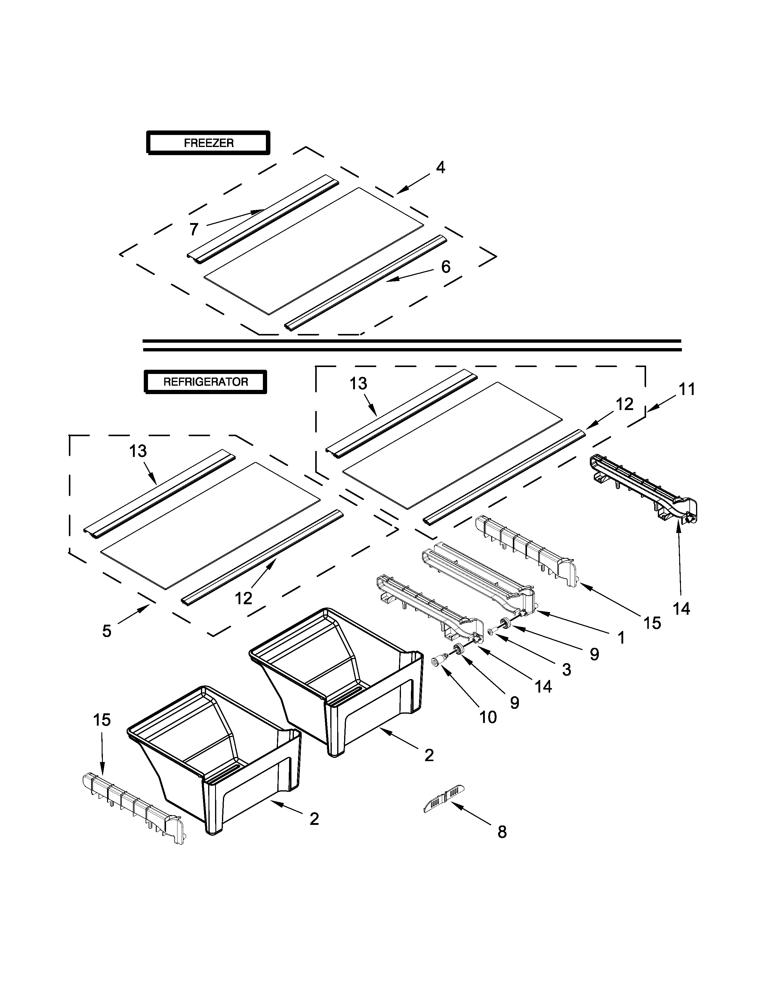 Ikea IK8FXNGFDM00 shelf parts diagram
