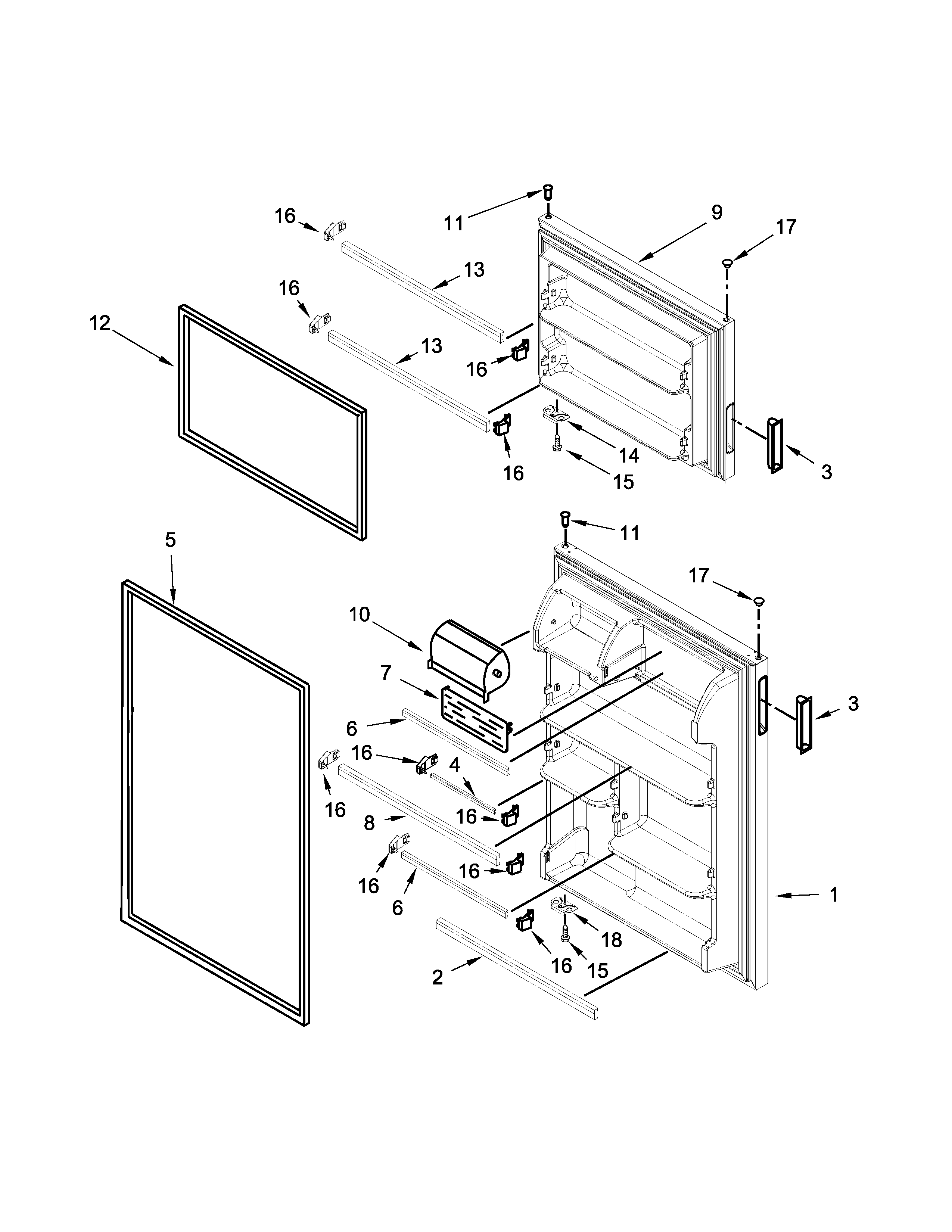 Ikea IK8FXNGFDM00 door parts diagram