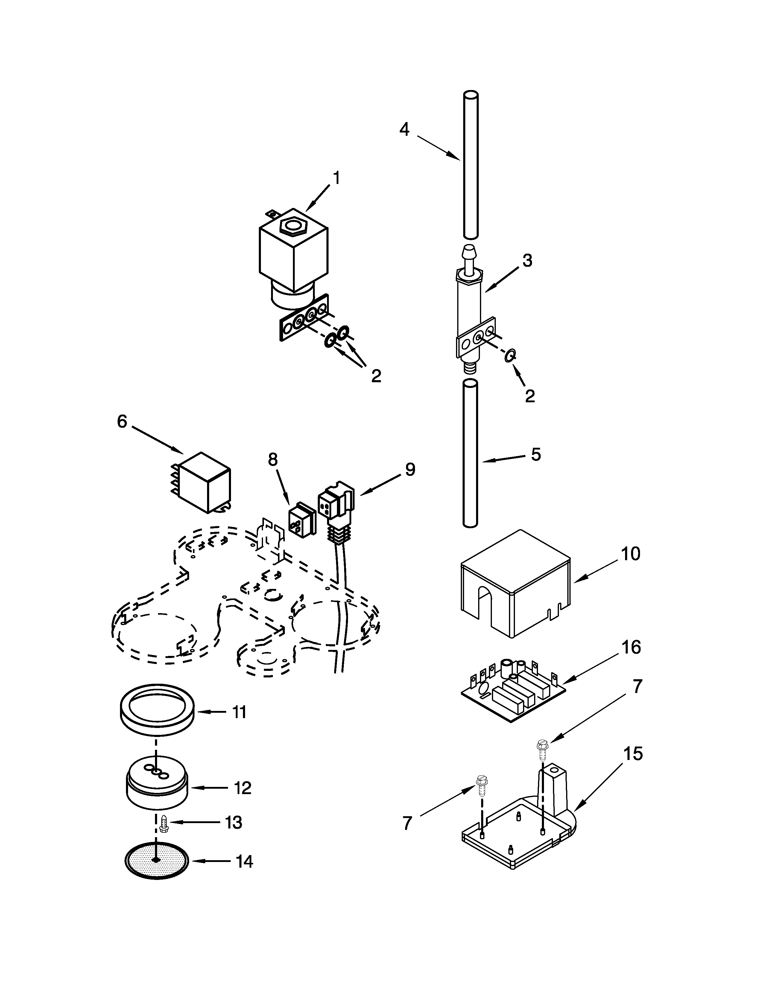 KitchenAid KES2102OB0 electrical parts diagram