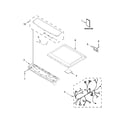 Whirlpool WED9500EW0 top and console parts diagram