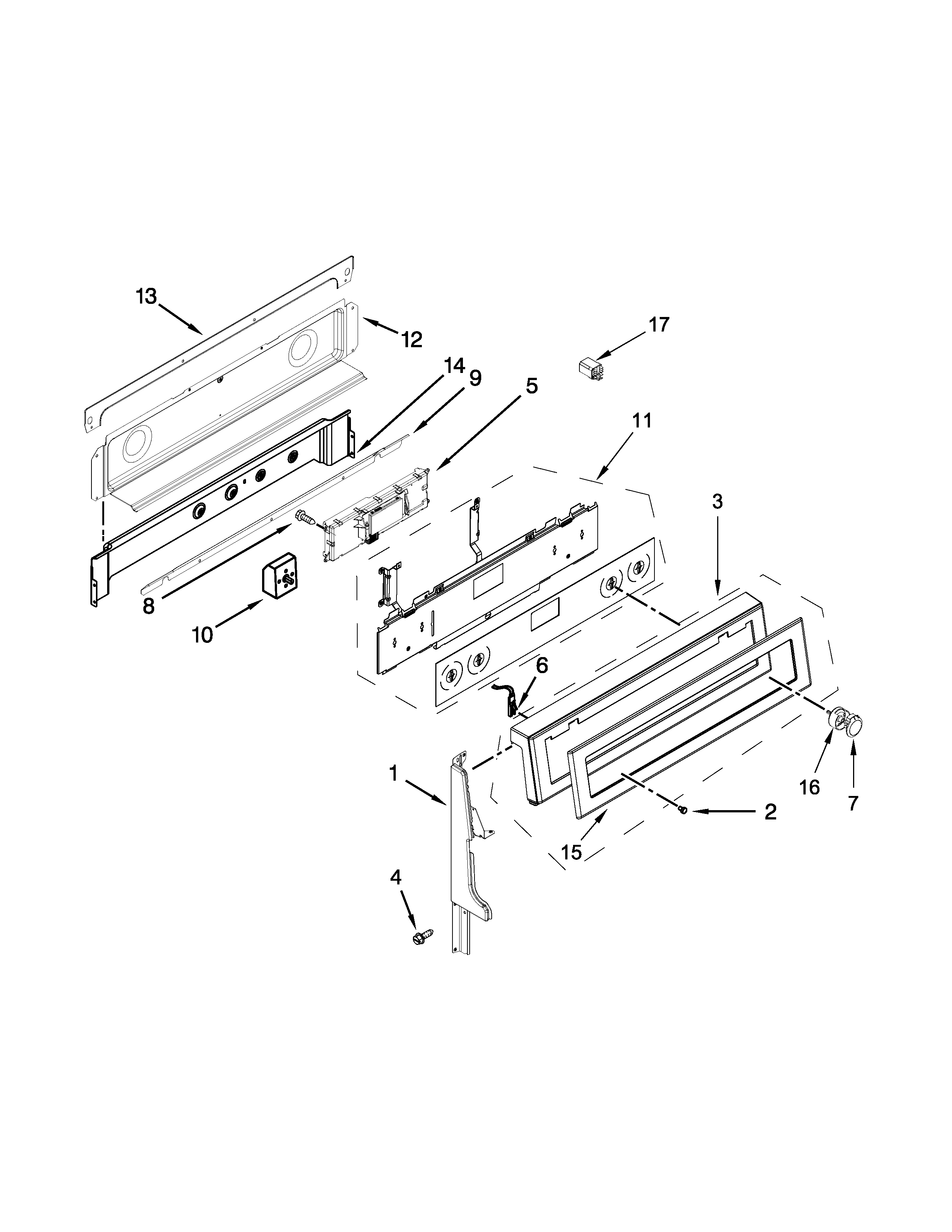 KitchenAid YKFED500ESS2 control panel parts diagram