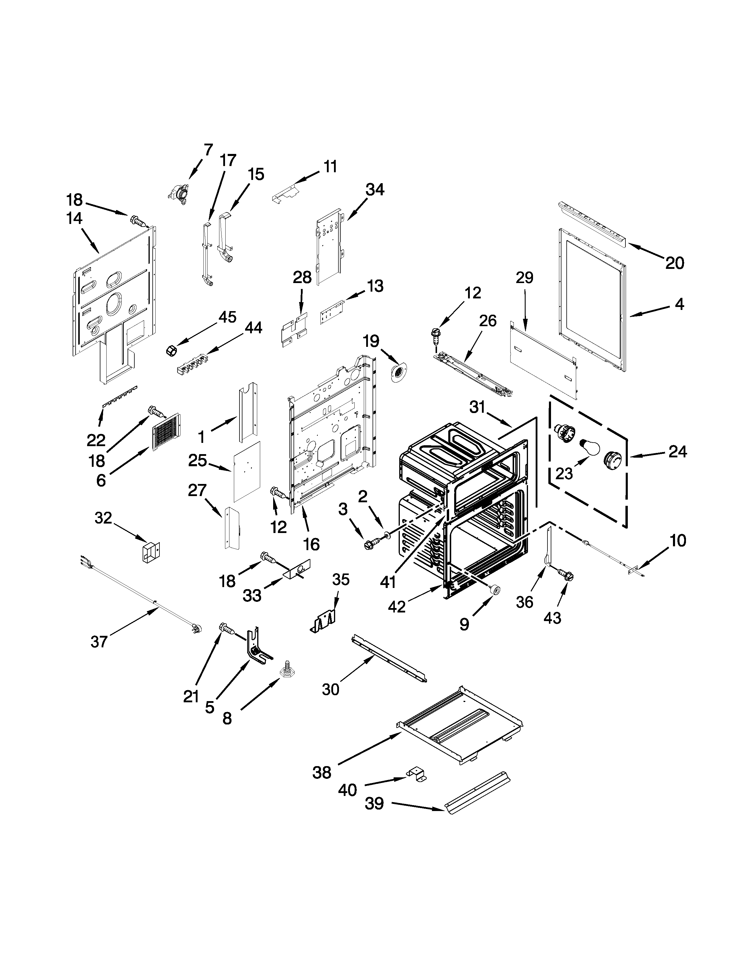 KitchenAid YKFED500ESS2 chassis parts diagram