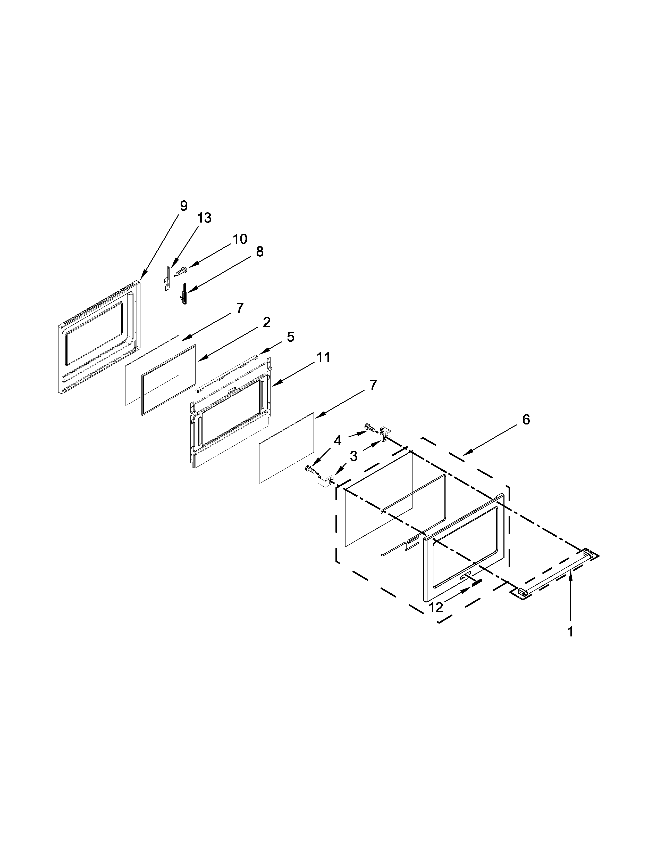 KitchenAid YKFED500ESS2 lower door parts diagram