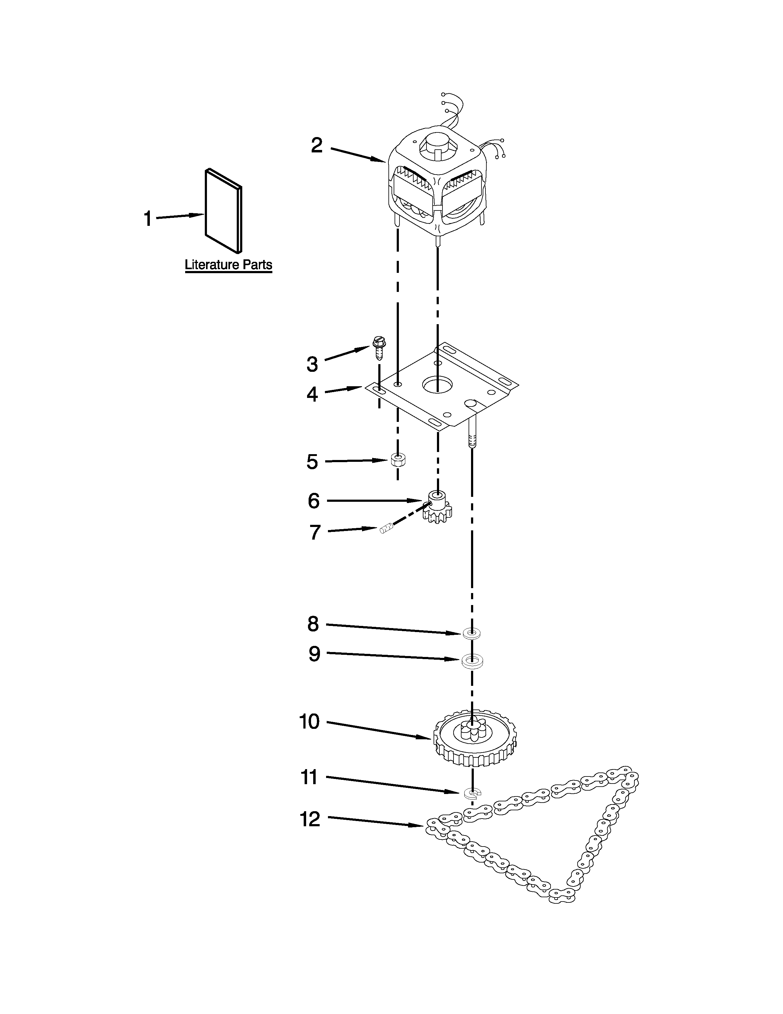 Maytag MTUC7500ADE0 motor and drive parts diagram