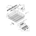Whirlpool WDF760SADW0 upper rack and track parts diagram